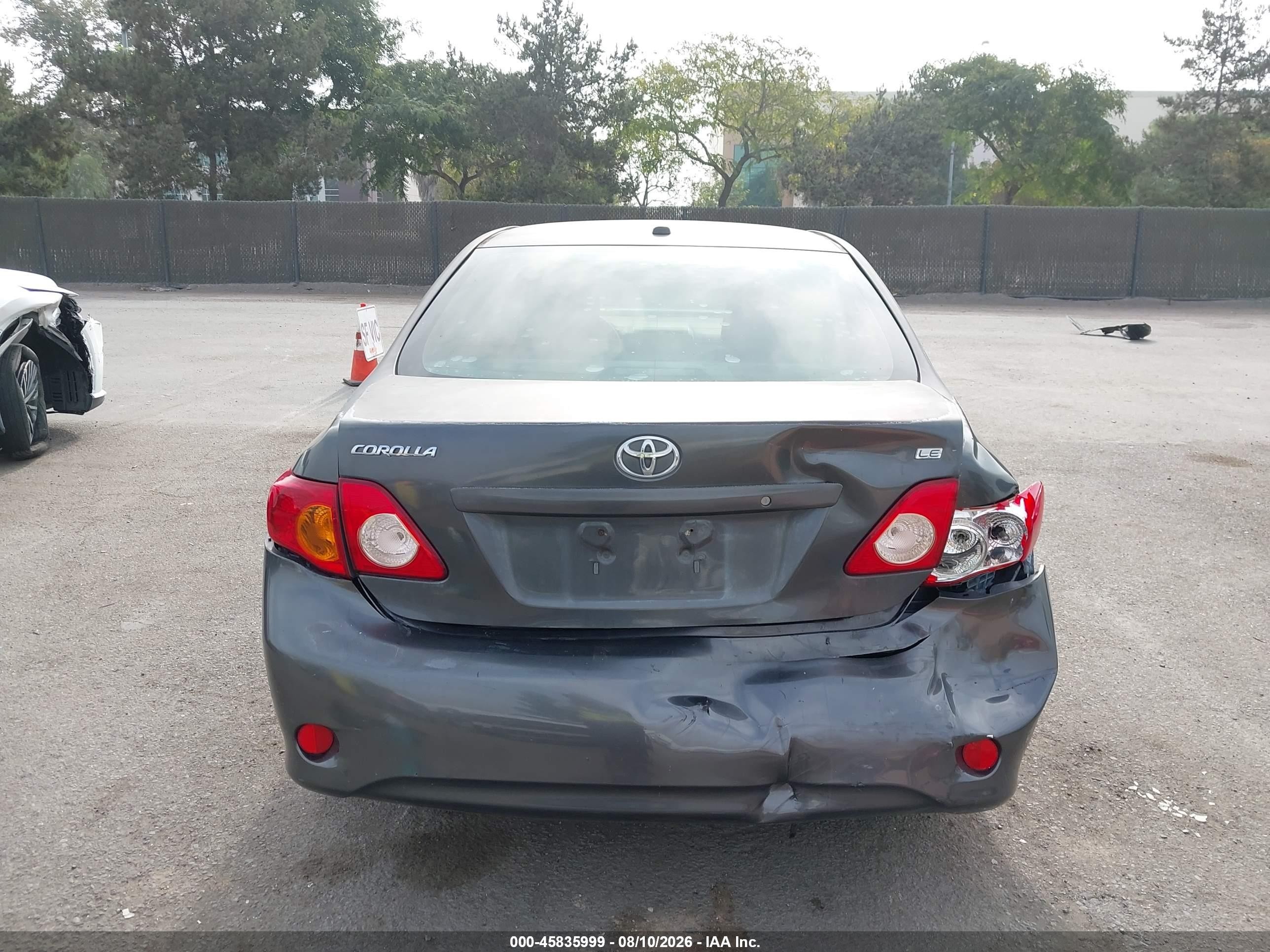 2009 Toyota Corolla Le Gray vin: 1NXBU40E59Z078730