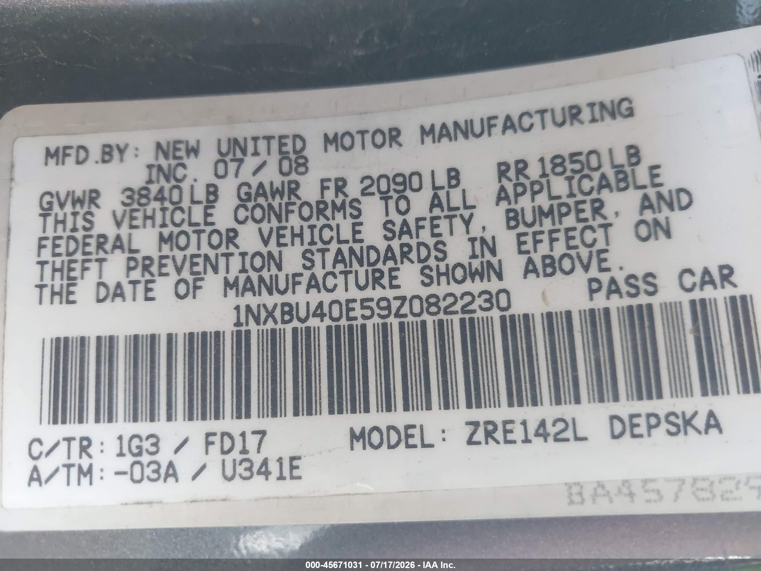 2009 Toyota Corolla S Black vin: 1NXBU40E59Z082230