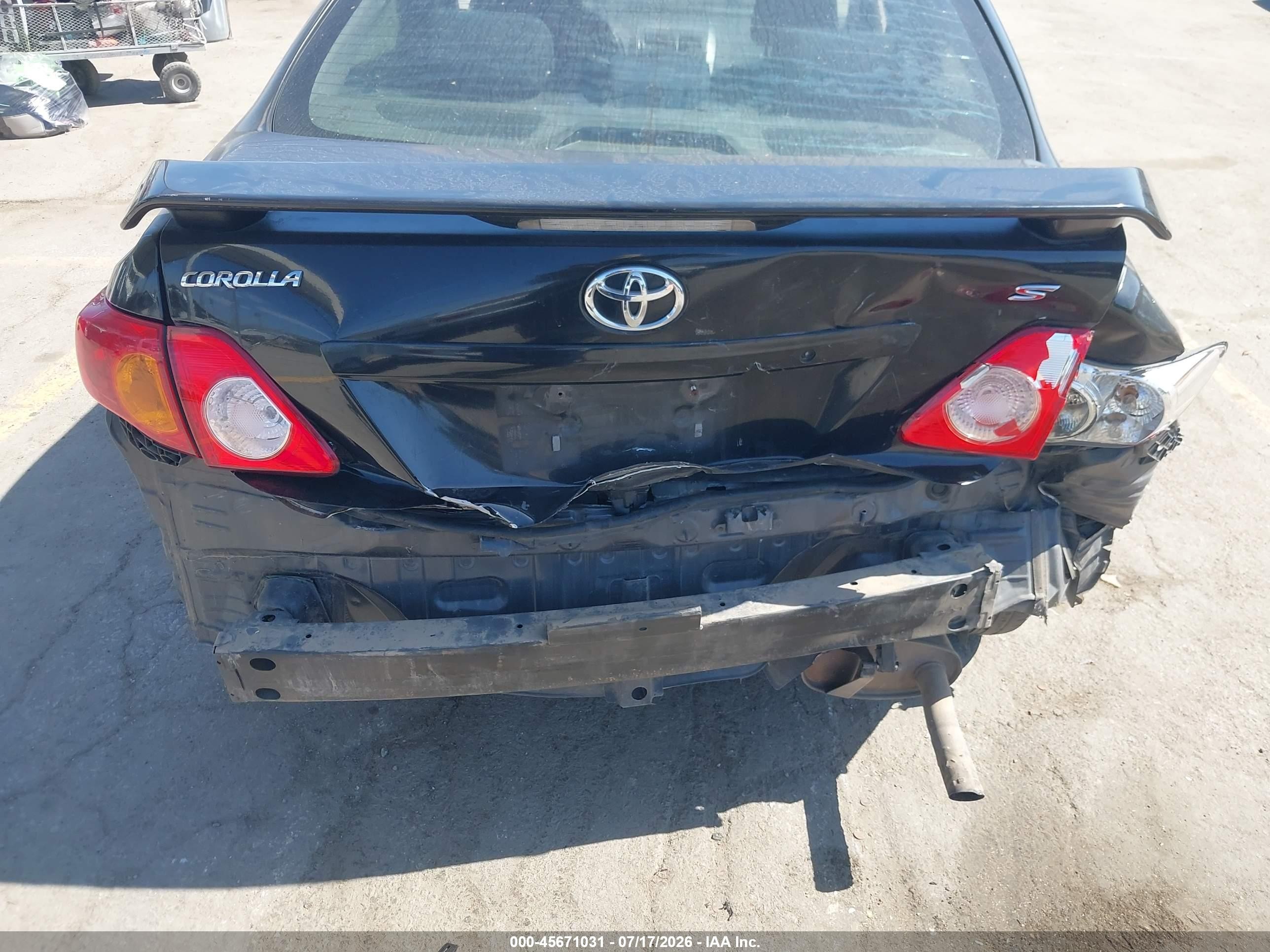 2009 Toyota Corolla S Black vin: 1NXBU40E59Z082230