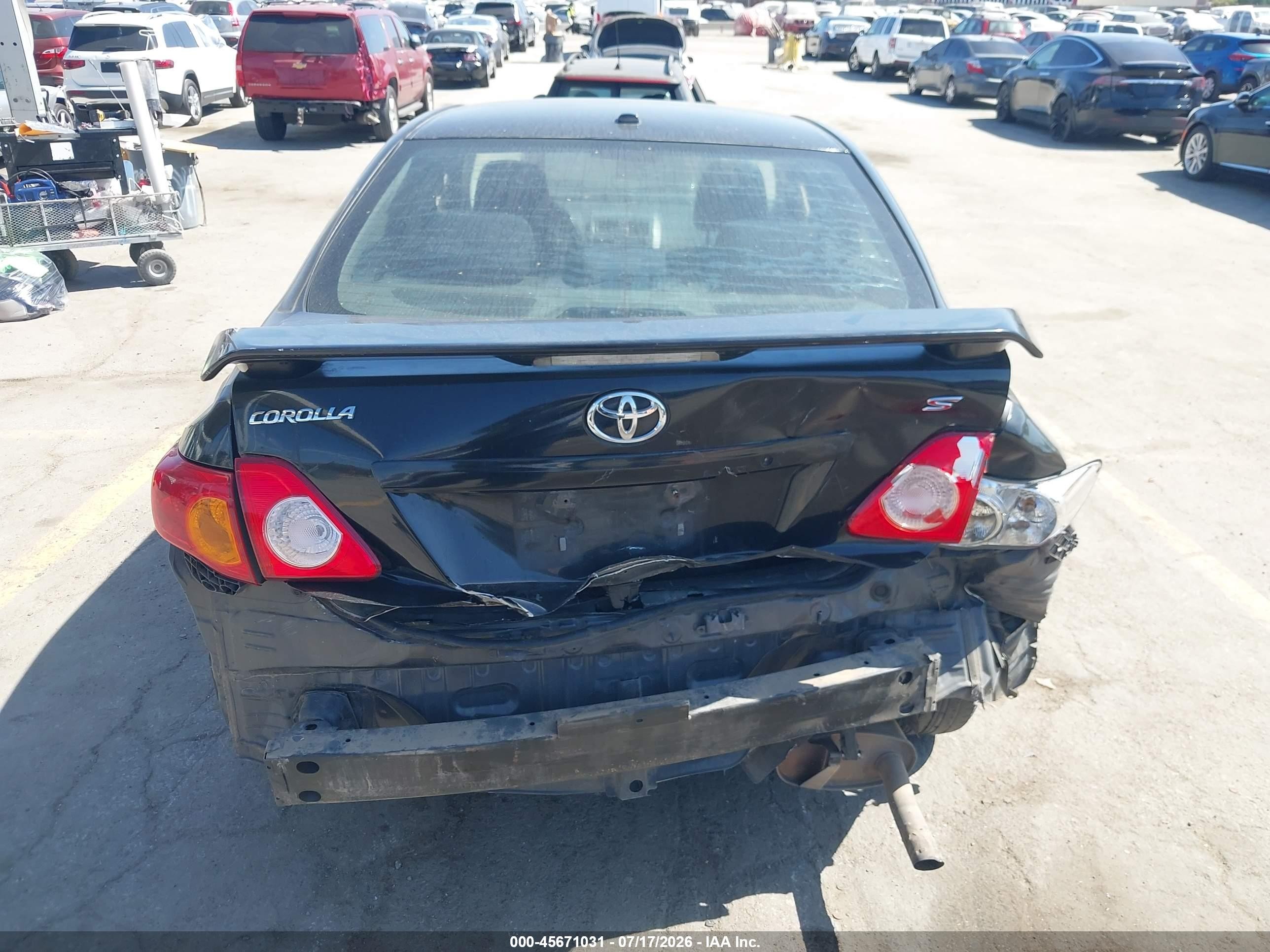 2009 Toyota Corolla S Black vin: 1NXBU40E59Z082230