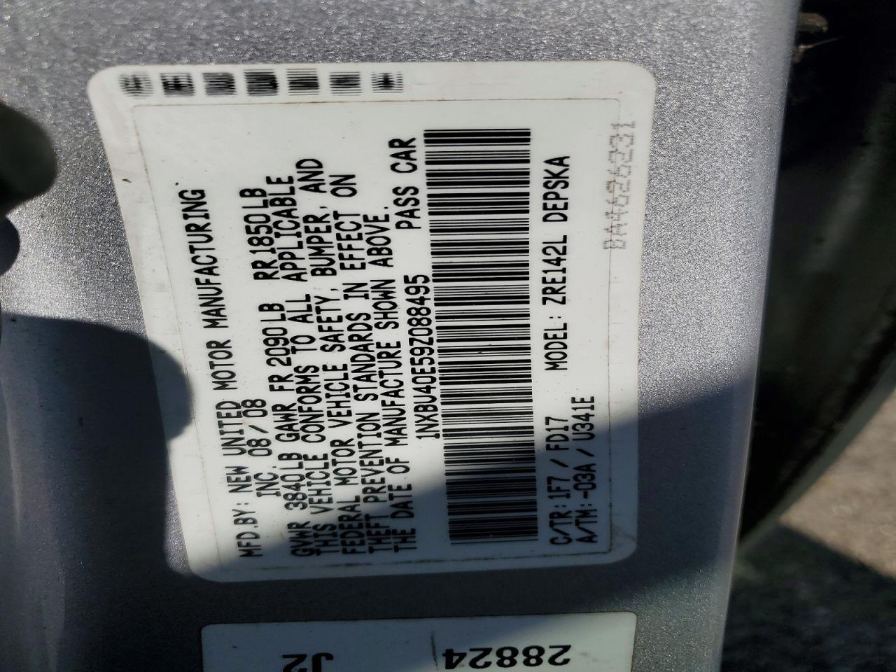 2009 Toyota Corolla S Silver vin: 1NXBU40E59Z088495