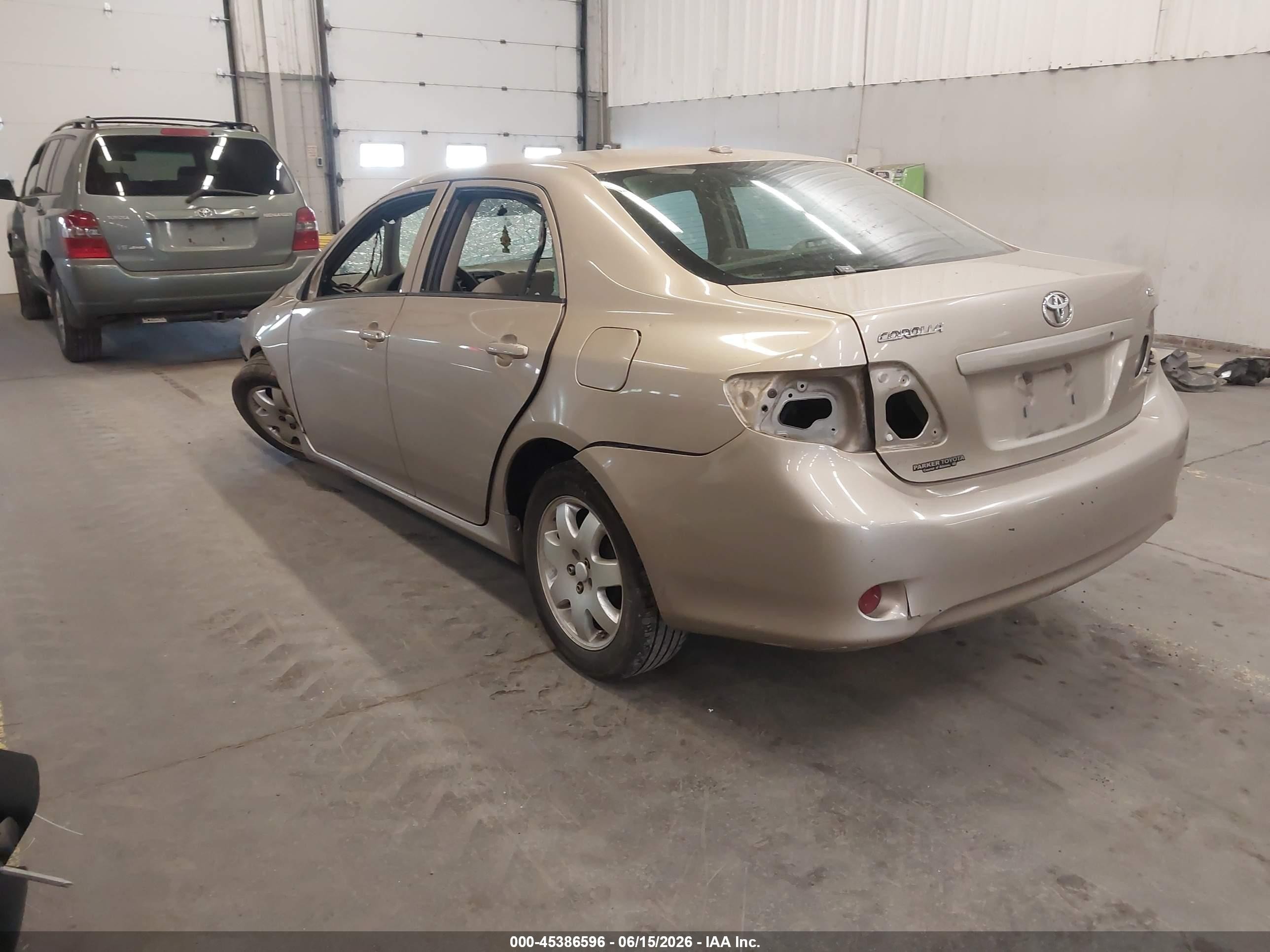 2009 Toyota Corolla Le Beige vin: 1NXBU40E59Z098380