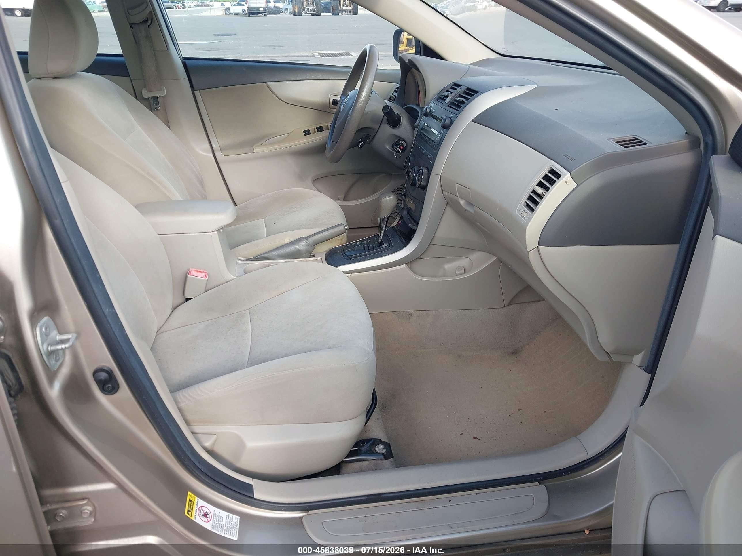 2009 Toyota Corolla Le Gold vin: 1NXBU40E59Z100838