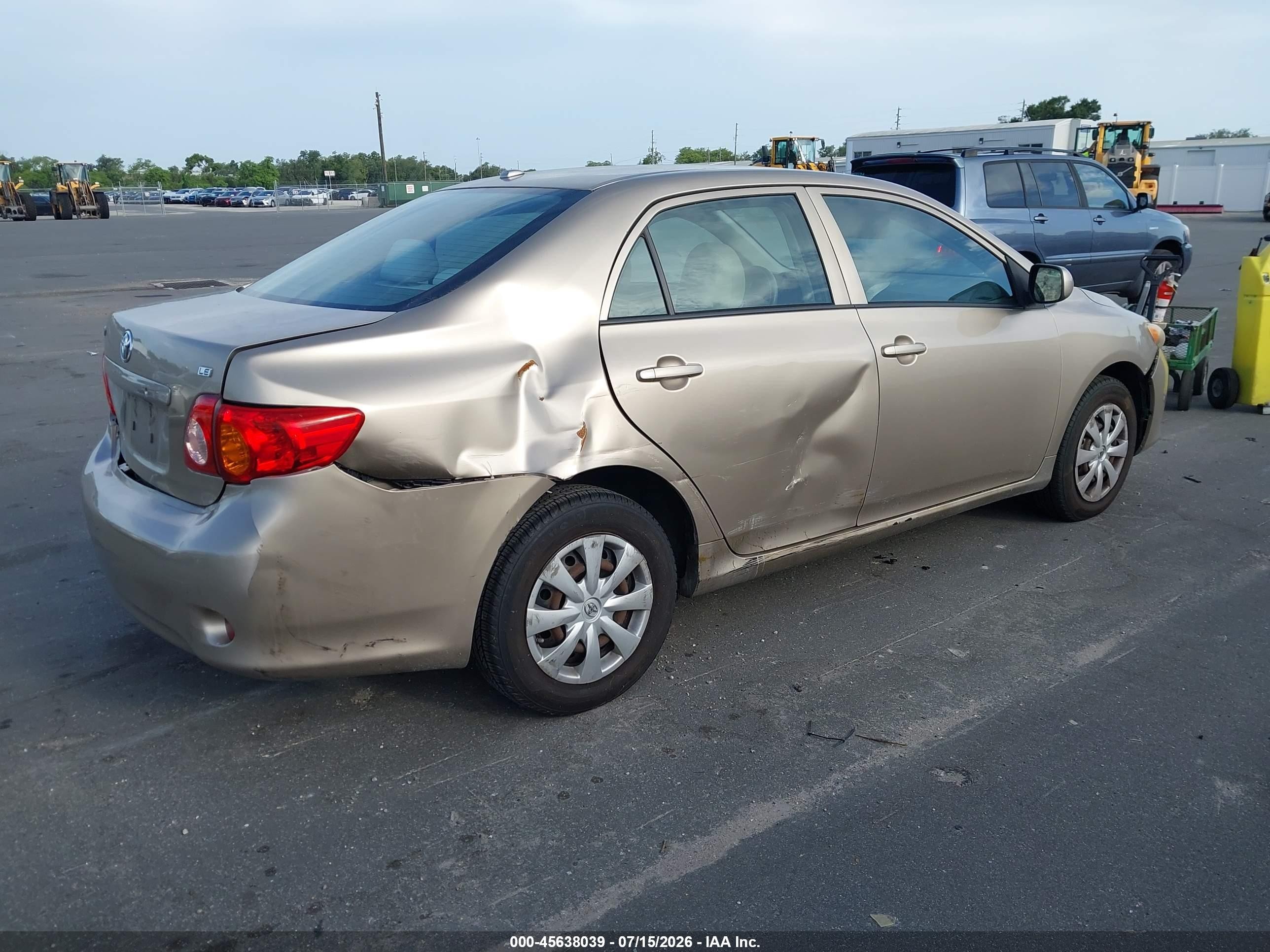 2009 Toyota Corolla Le Gold vin: 1NXBU40E59Z100838