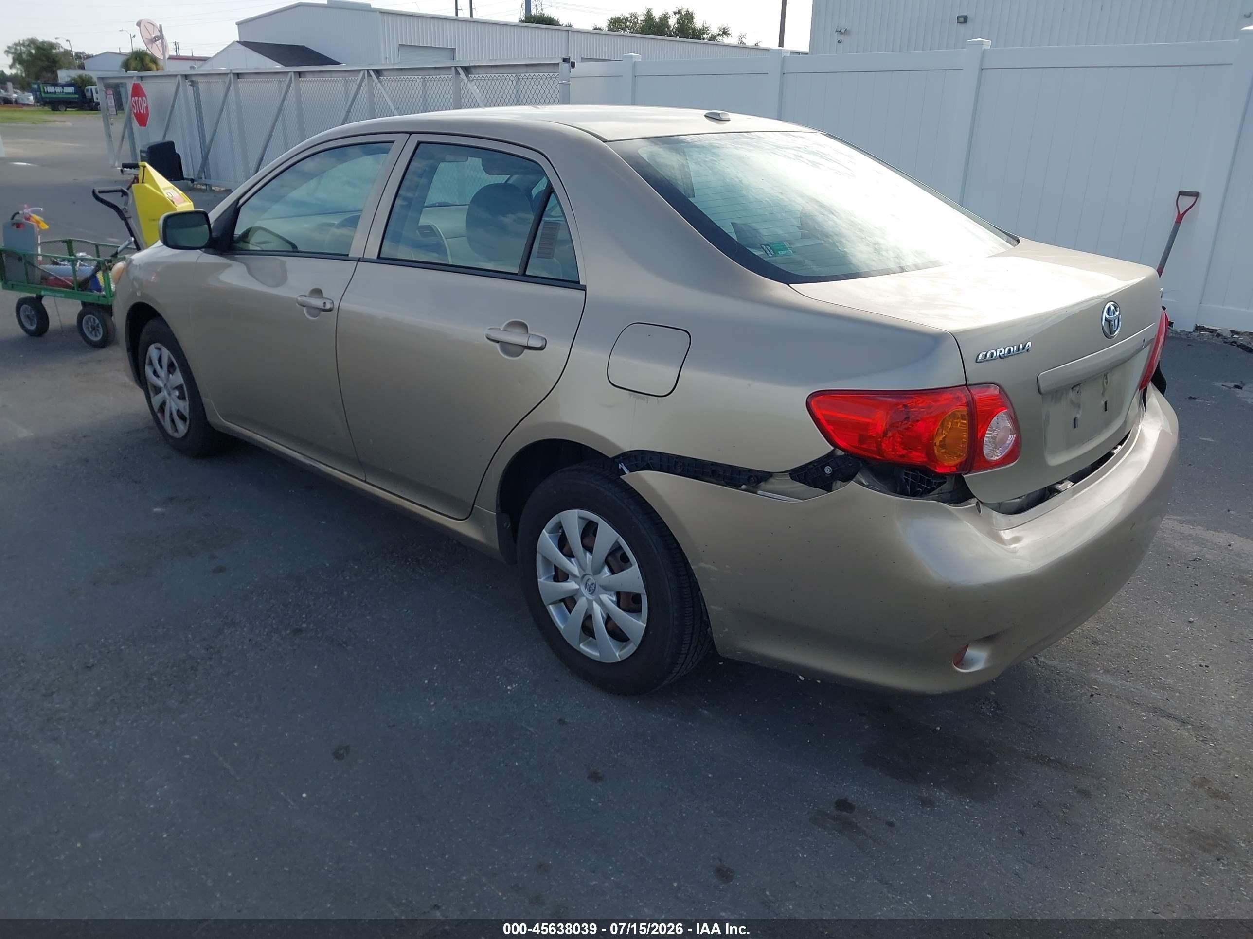 2009 Toyota Corolla Le Gold vin: 1NXBU40E59Z100838