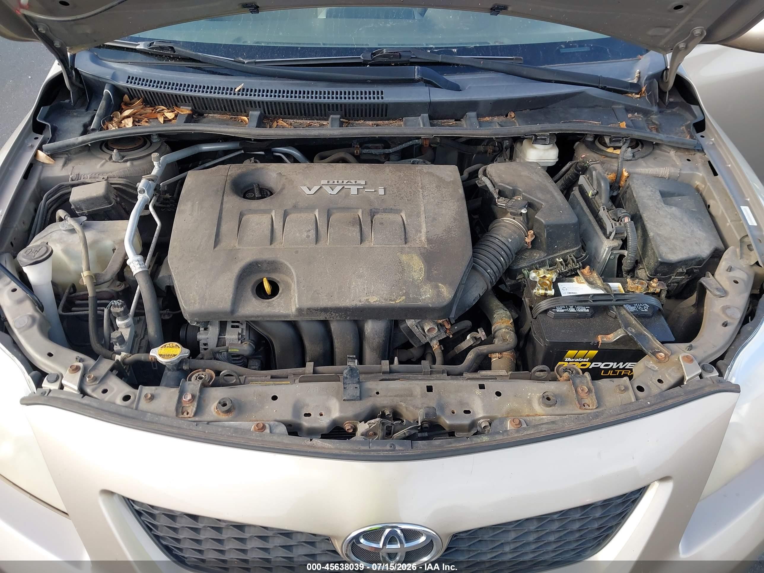 2009 Toyota Corolla Le Gold vin: 1NXBU40E59Z100838