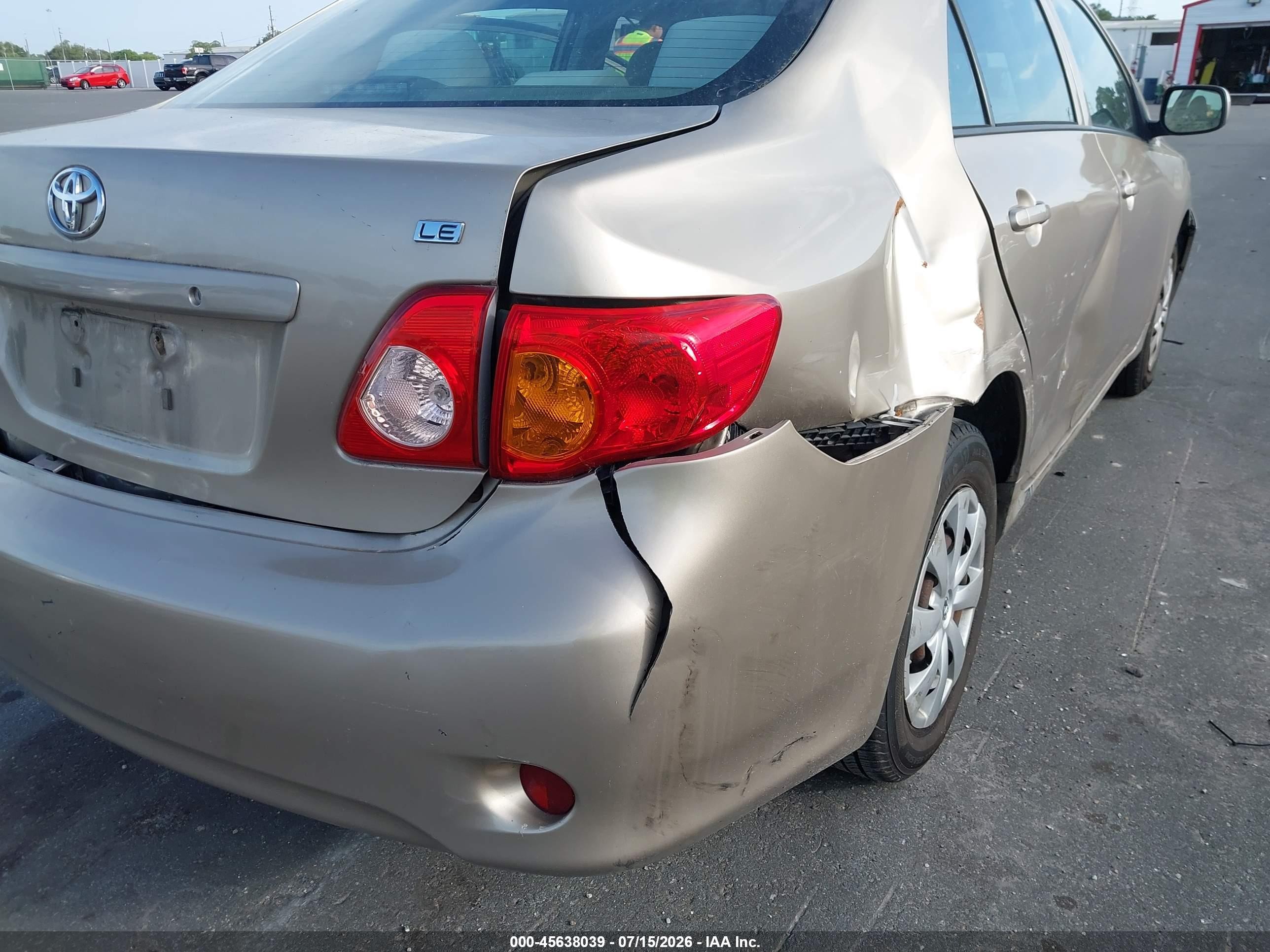 2009 Toyota Corolla Le Gold vin: 1NXBU40E59Z100838