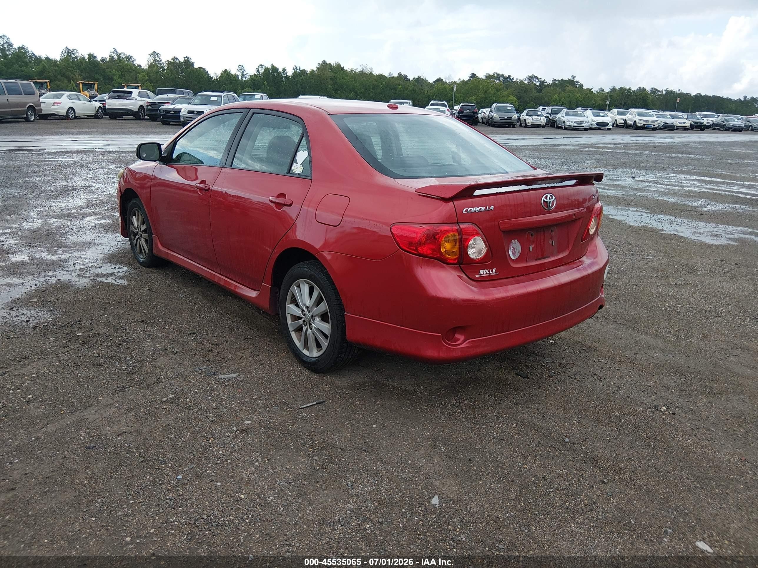 2009 Toyota Corolla S Red vin: 1NXBU40E59Z103044