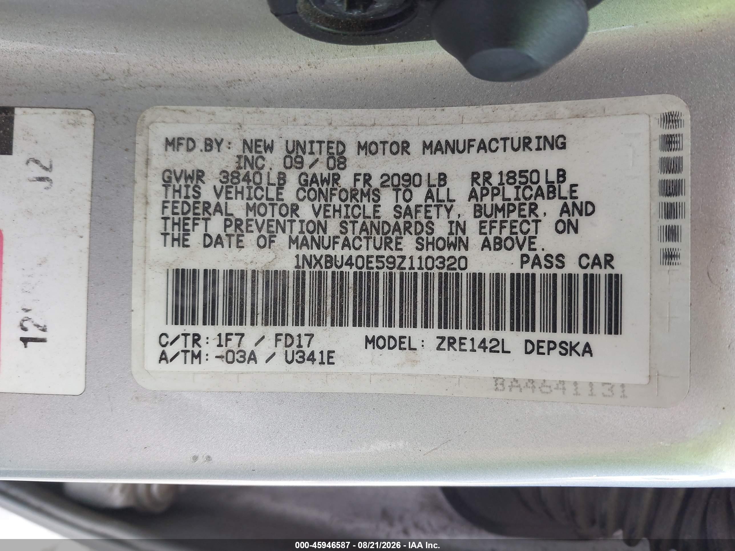 2009 Toyota Corolla S Silver vin: 1NXBU40E59Z110320
