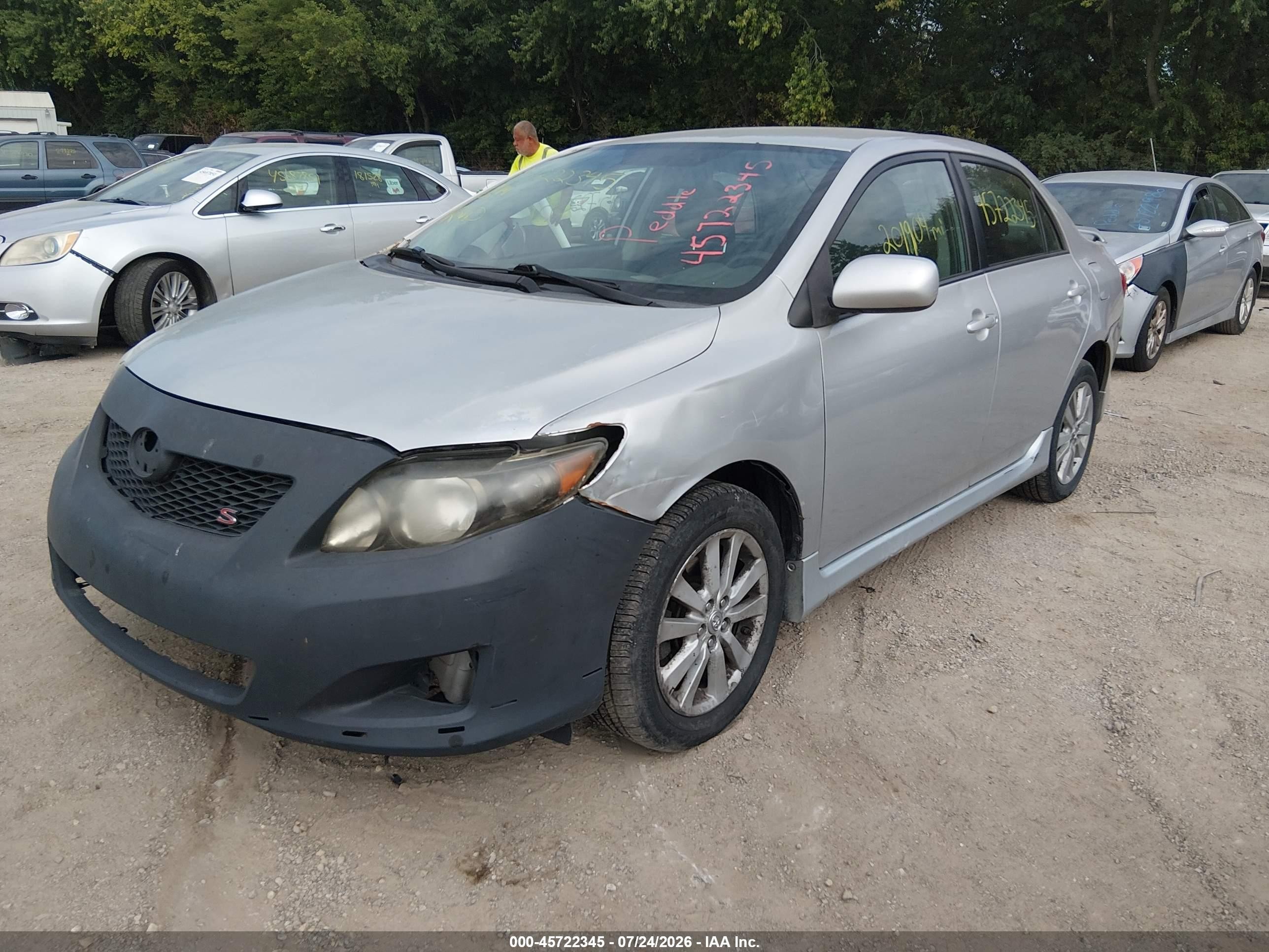 2009 Toyota Corolla S Серебряный vin: 1NXBU40E59Z150655