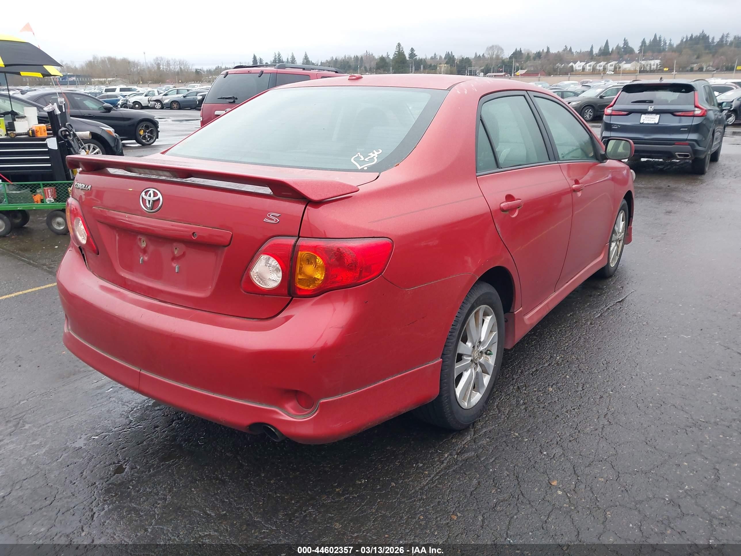 2009 Toyota Corolla S Red vin: 1NXBU40E59Z158111