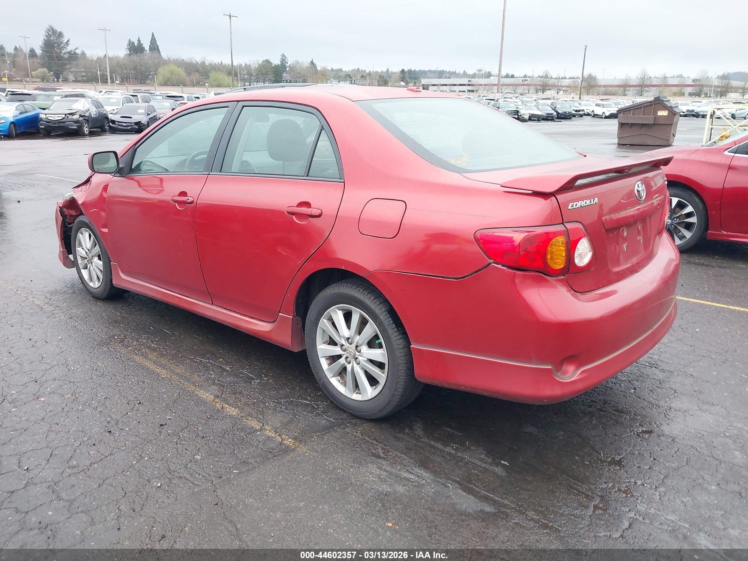 2009 Toyota Corolla S Red vin: 1NXBU40E59Z158111