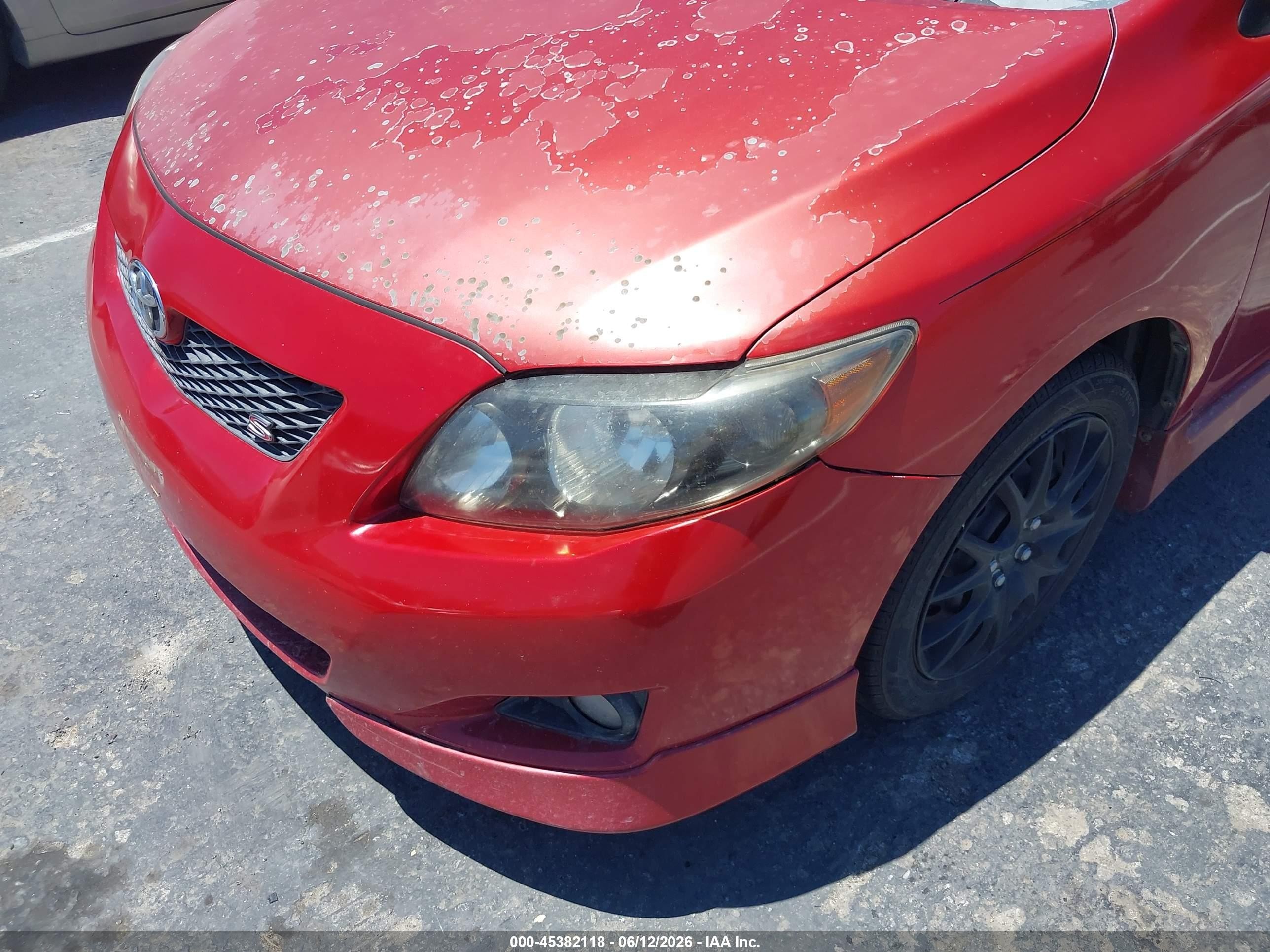 2009 Toyota Corolla S Красный vin: 1NXBU40E69Z014826