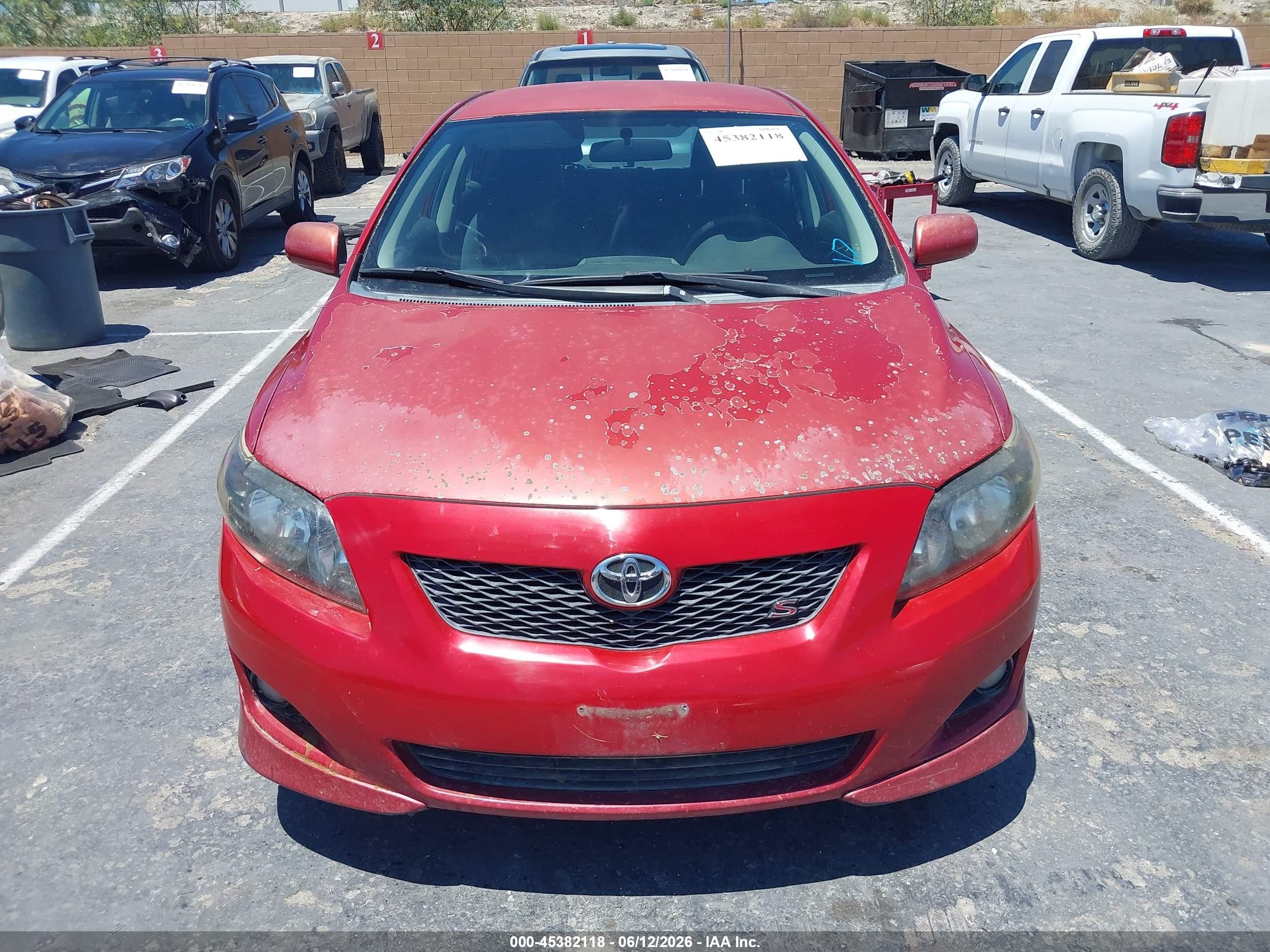 2009 Toyota Corolla S Красный vin: 1NXBU40E69Z014826