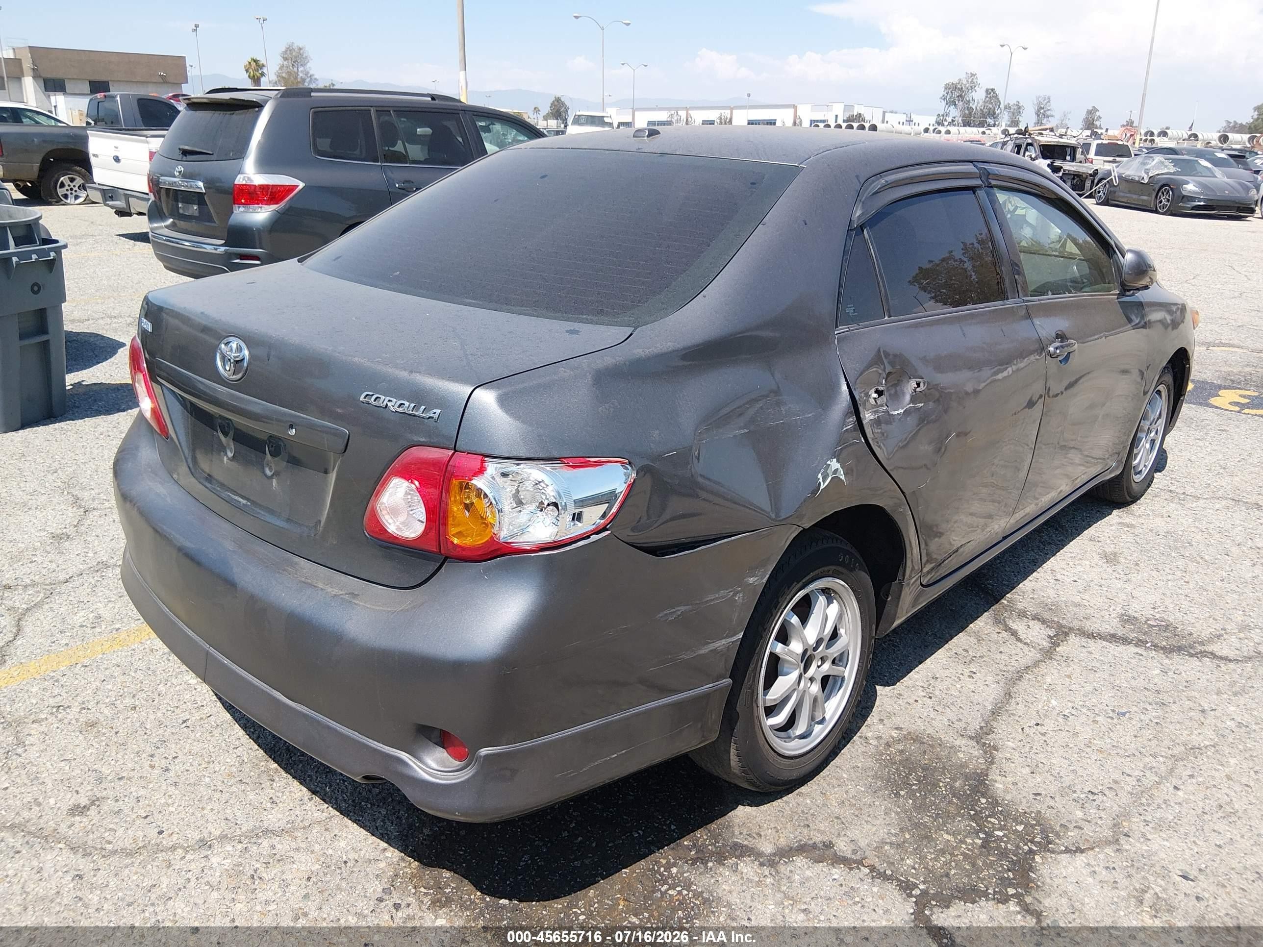 2009 Toyota Corolla   Gray vin: 1NXBU40E69Z019685