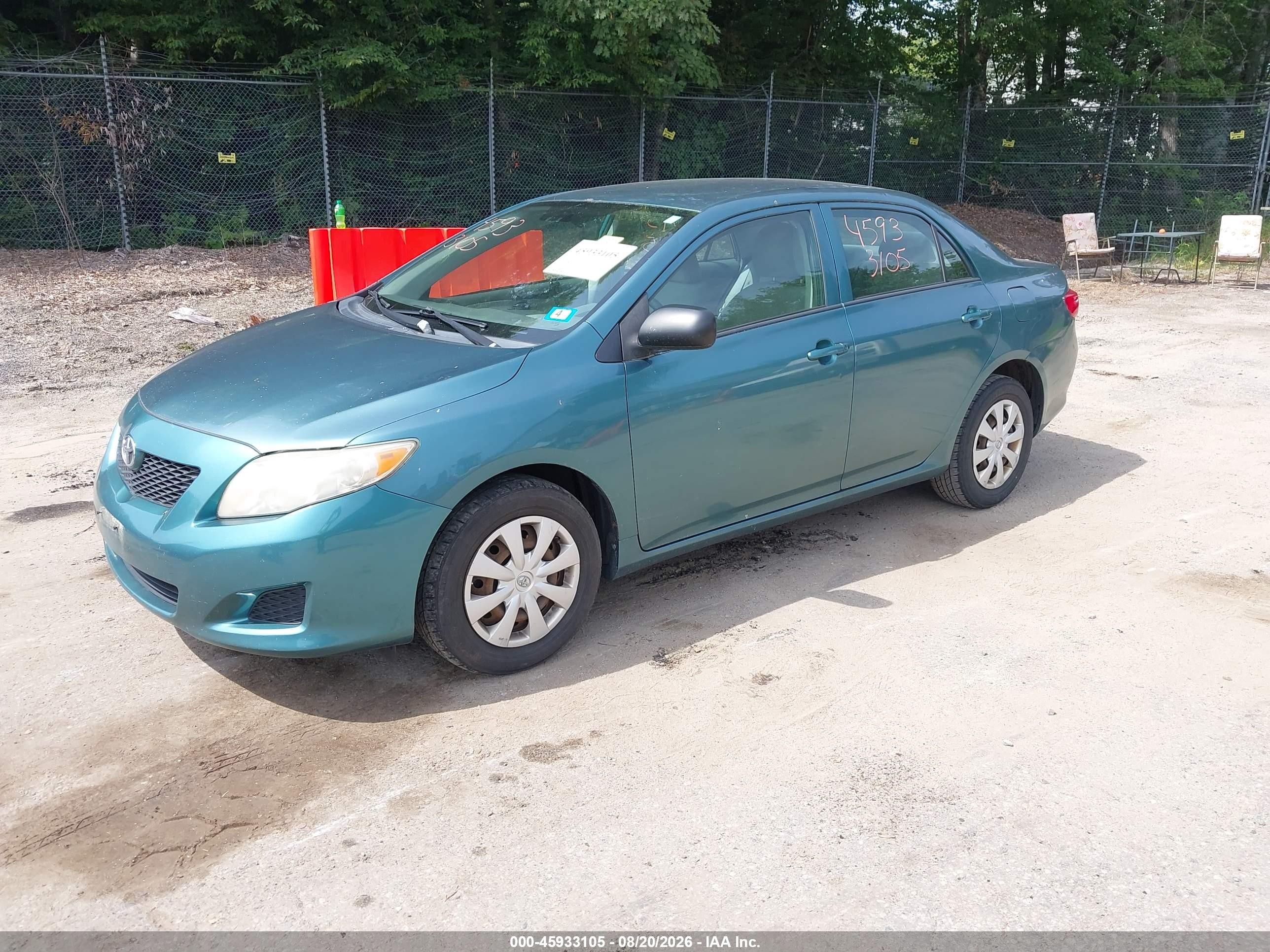 2009 Toyota Corolla   Green vin: 1NXBU40E69Z032517