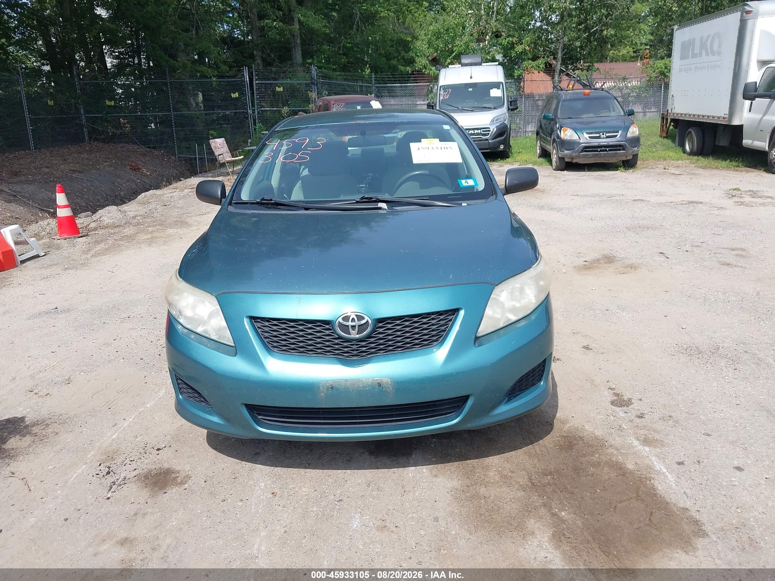 2009 Toyota Corolla   Green vin: 1NXBU40E69Z032517