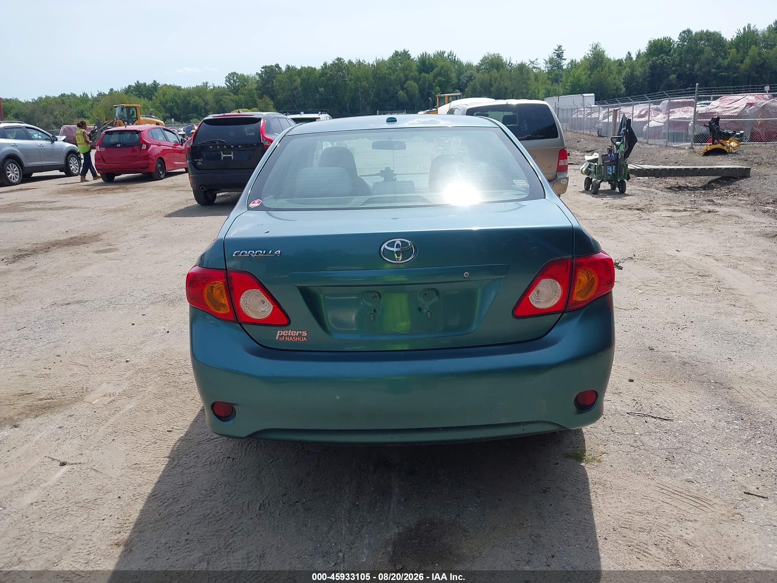 2009 Toyota Corolla   Green vin: 1NXBU40E69Z032517