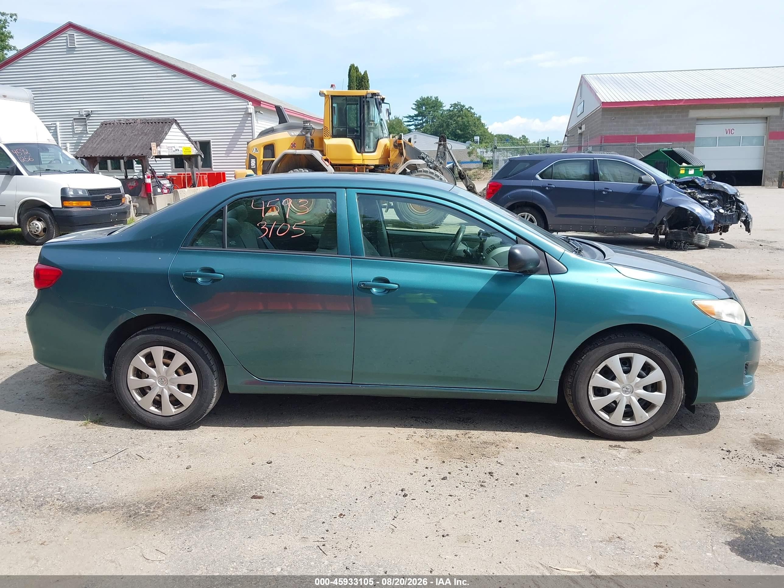 2009 Toyota Corolla   Green vin: 1NXBU40E69Z032517