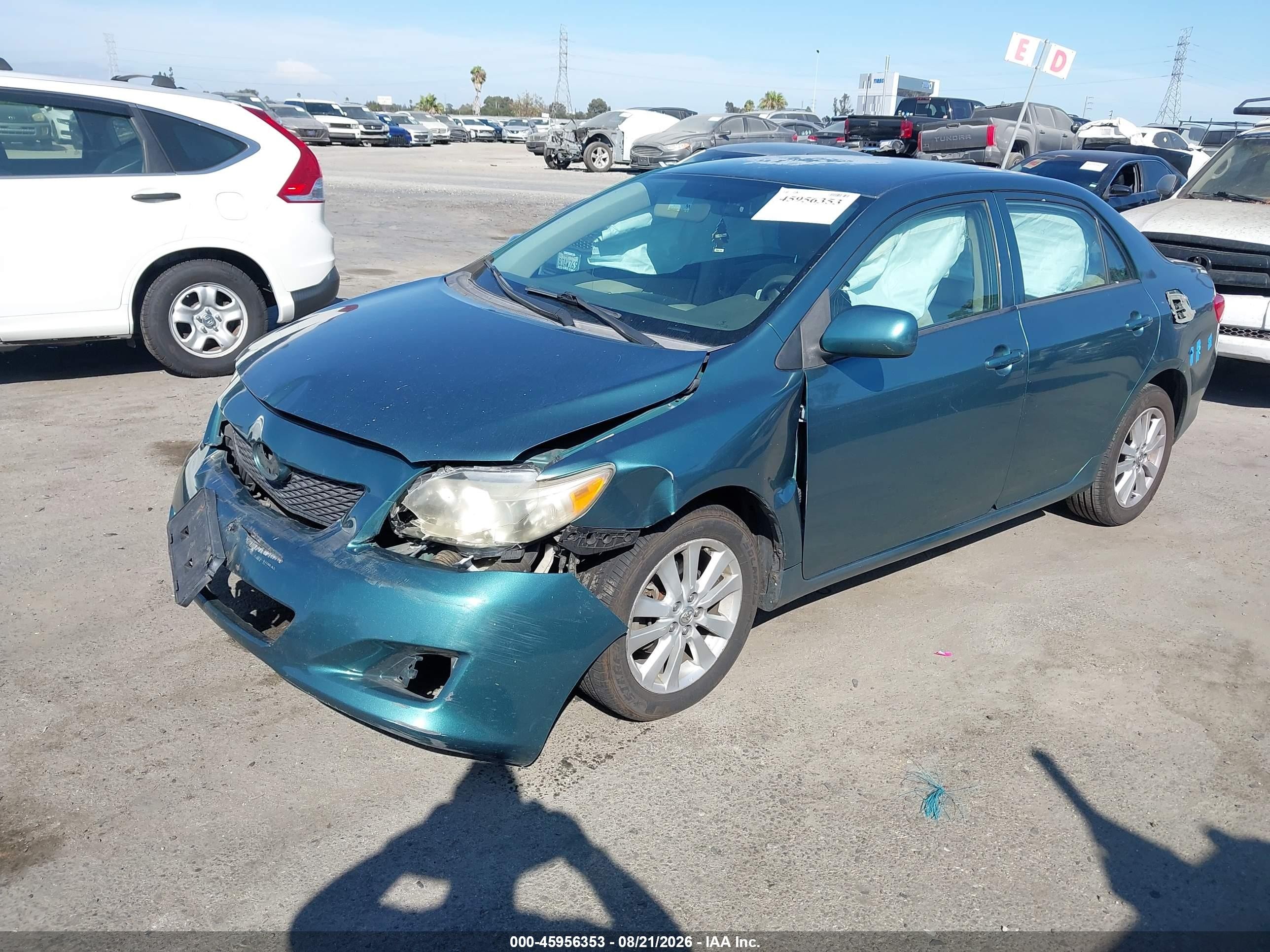 2009 Toyota Corolla Le Green vin: 1NXBU40E69Z051651