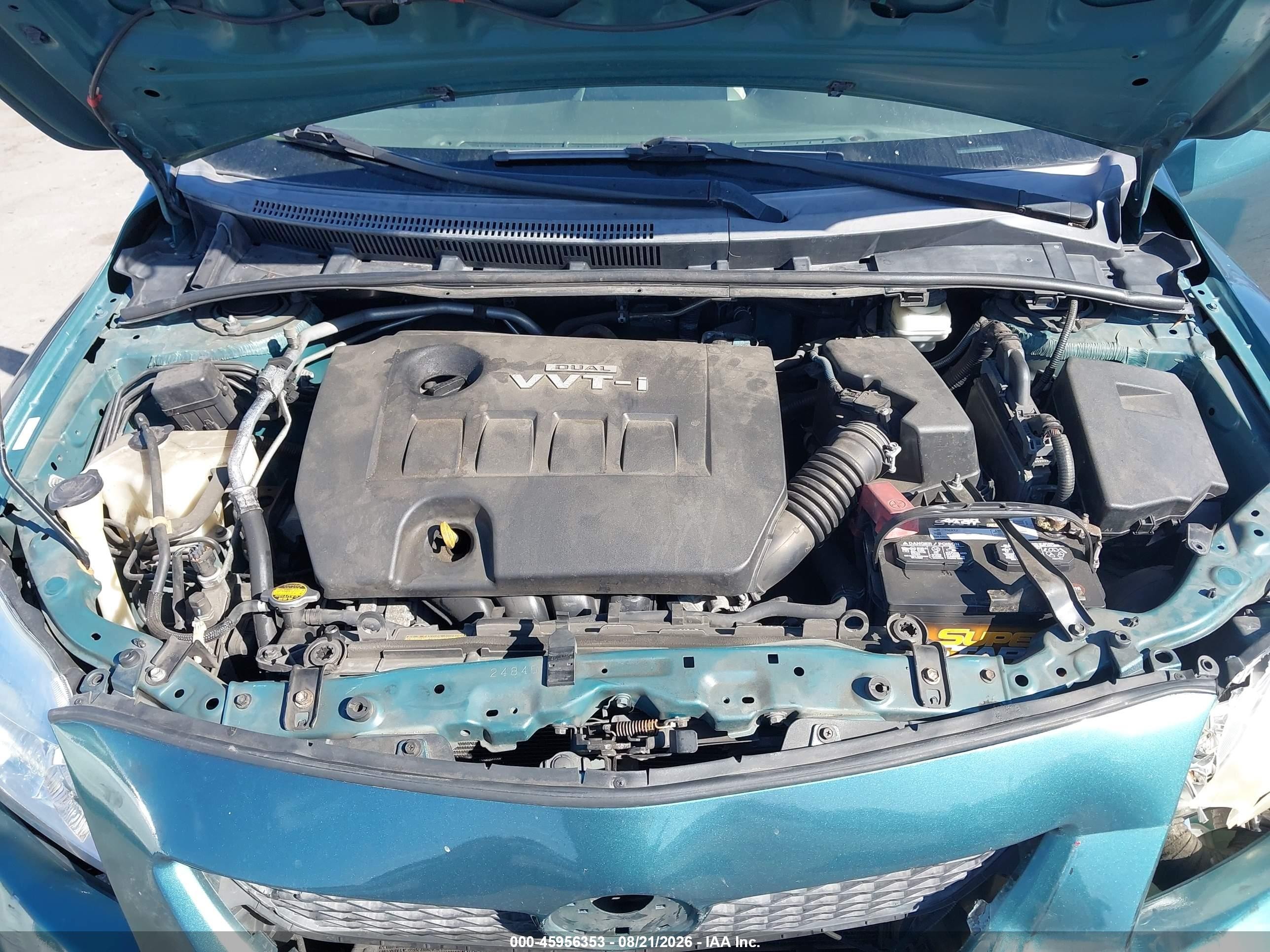 2009 Toyota Corolla Le Green vin: 1NXBU40E69Z051651