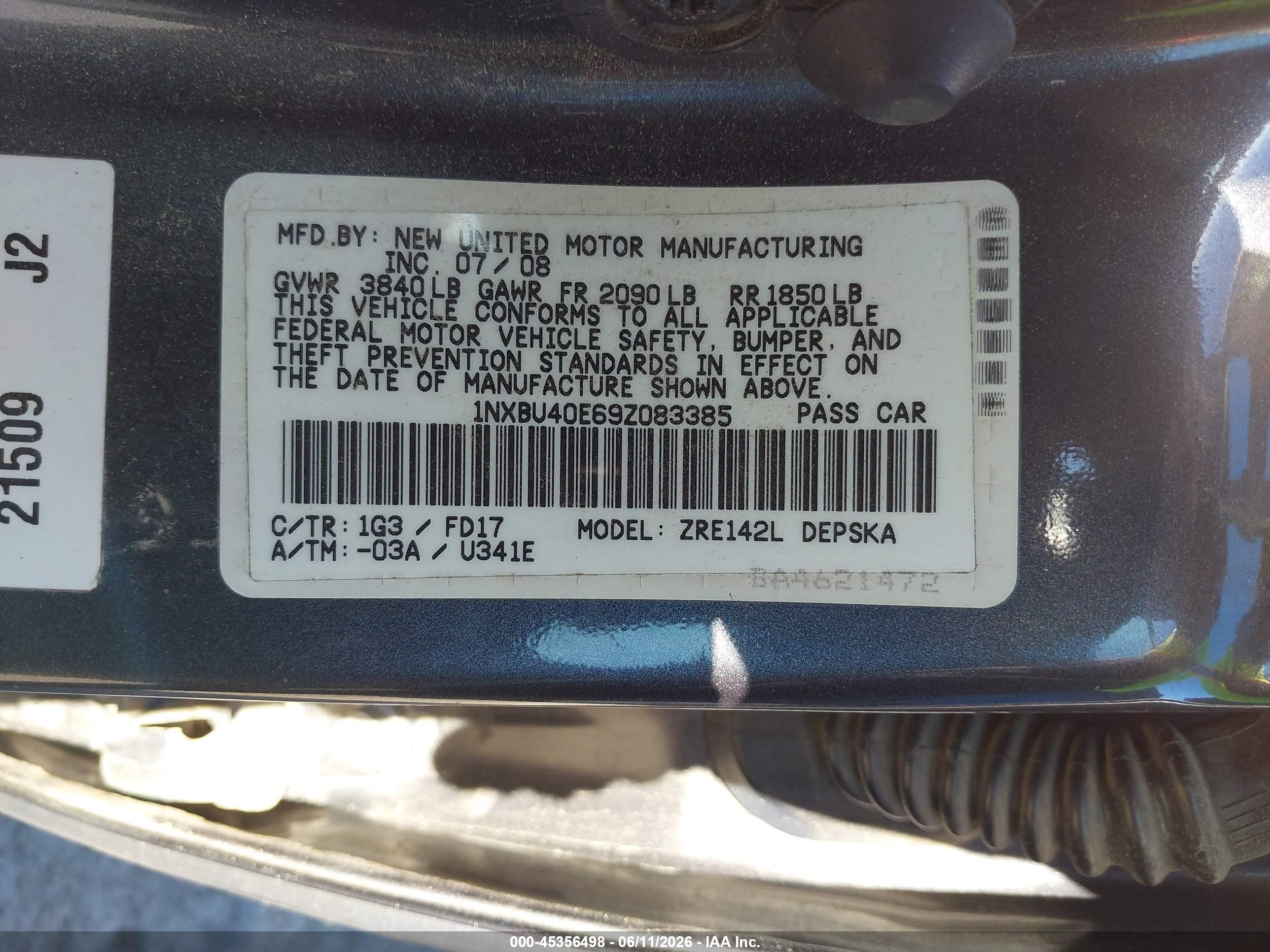2009 Toyota Corolla S Gray vin: 1NXBU40E69Z083385