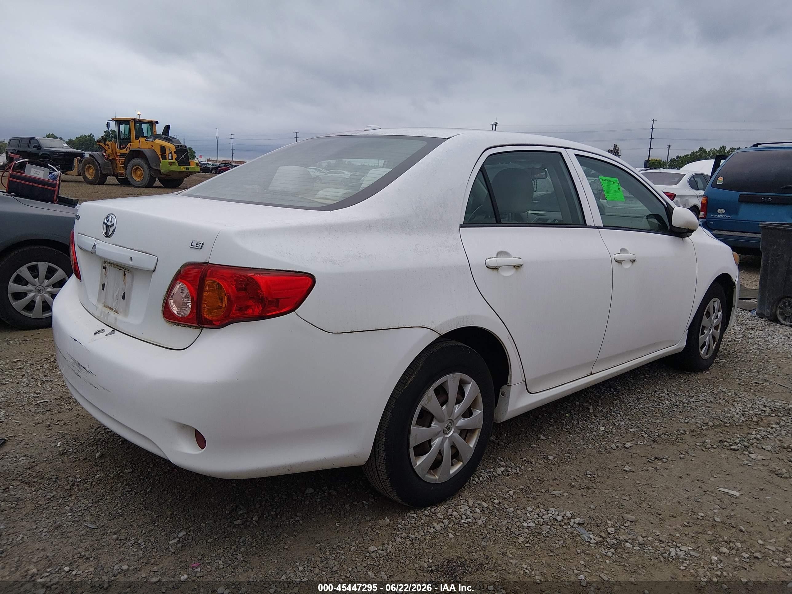 2009 Toyota Corolla Le White vin: 1NXBU40E69Z097111