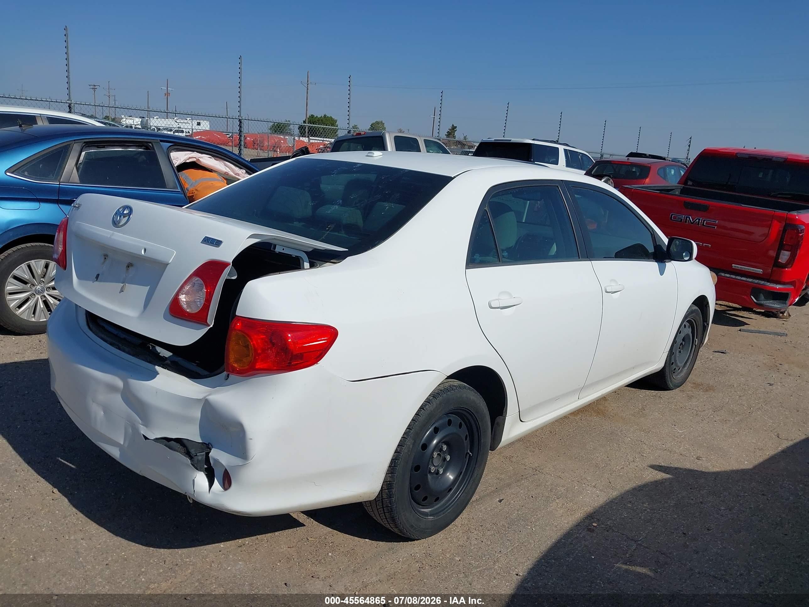 2009 Toyota Corolla Xle White vin: 1NXBU40E69Z109077