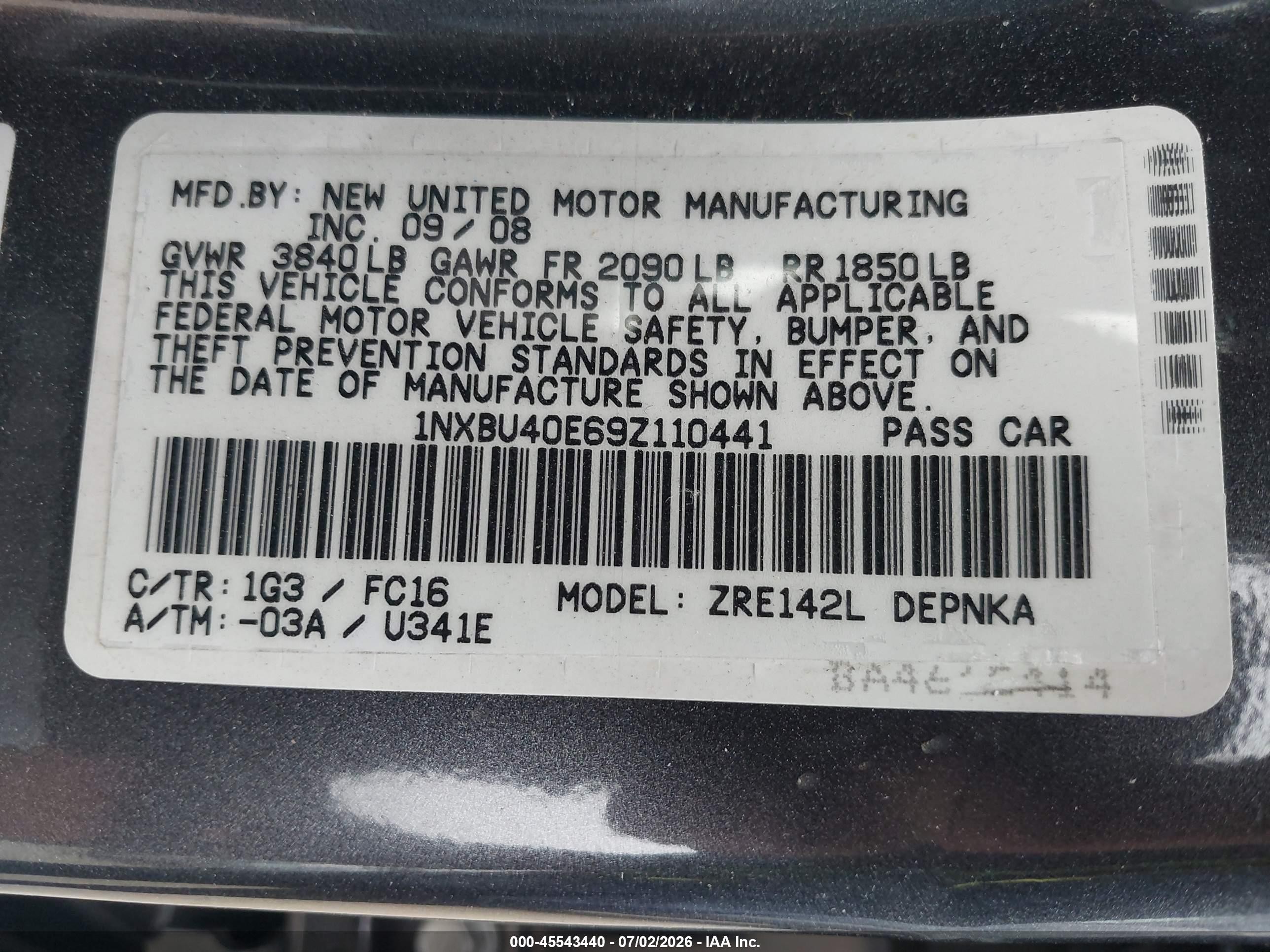 2009 Toyota Corolla Xle Gray vin: 1NXBU40E69Z110441