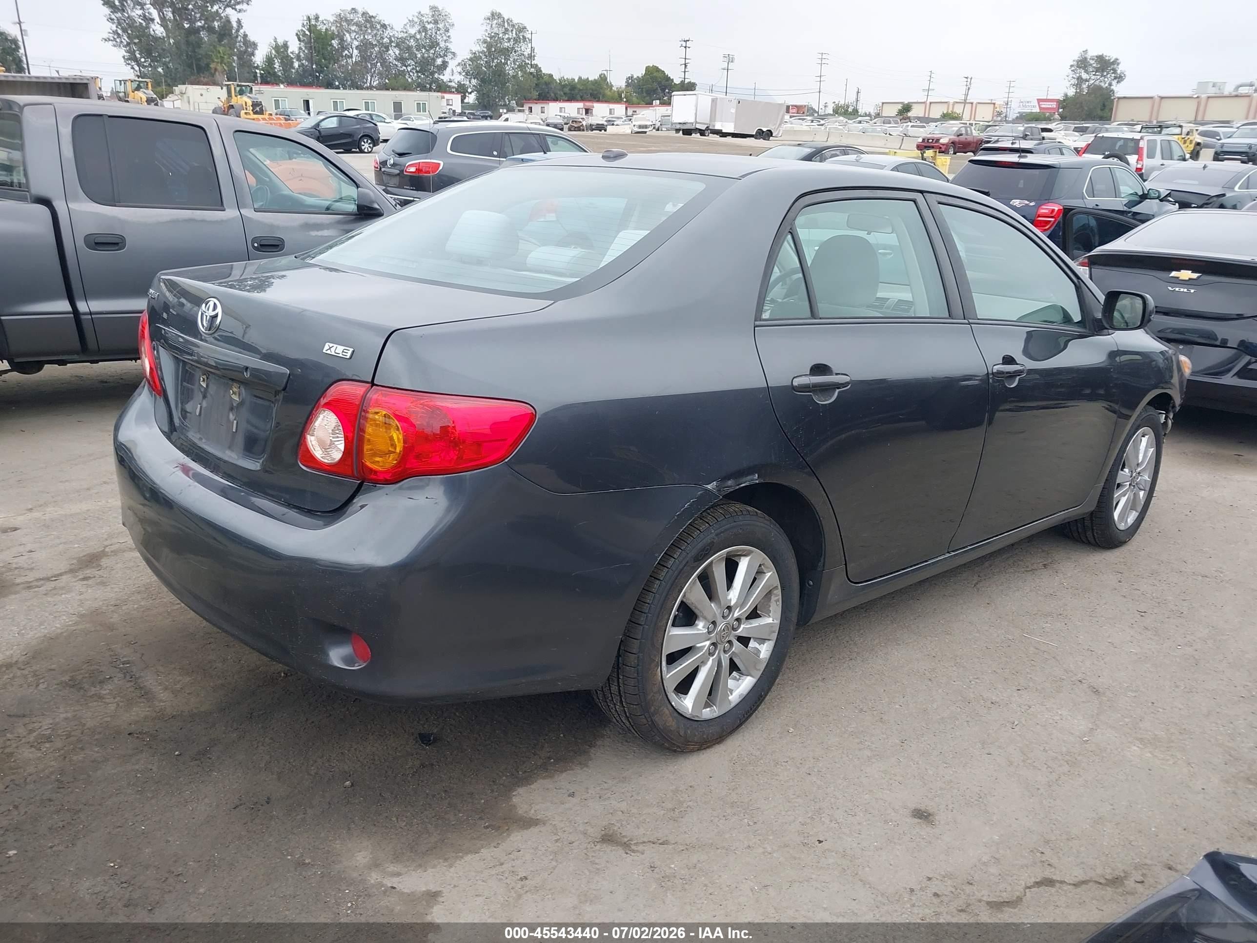 2009 Toyota Corolla Xle Gray vin: 1NXBU40E69Z110441