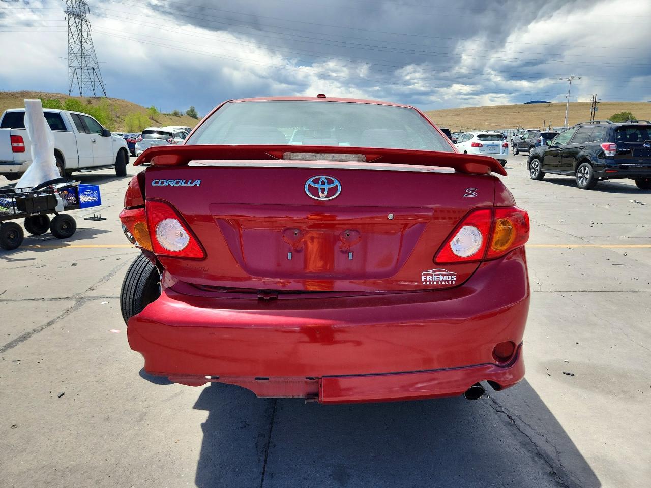 2009 Toyota Corolla S Red vin: 1NXBU40E69Z144671