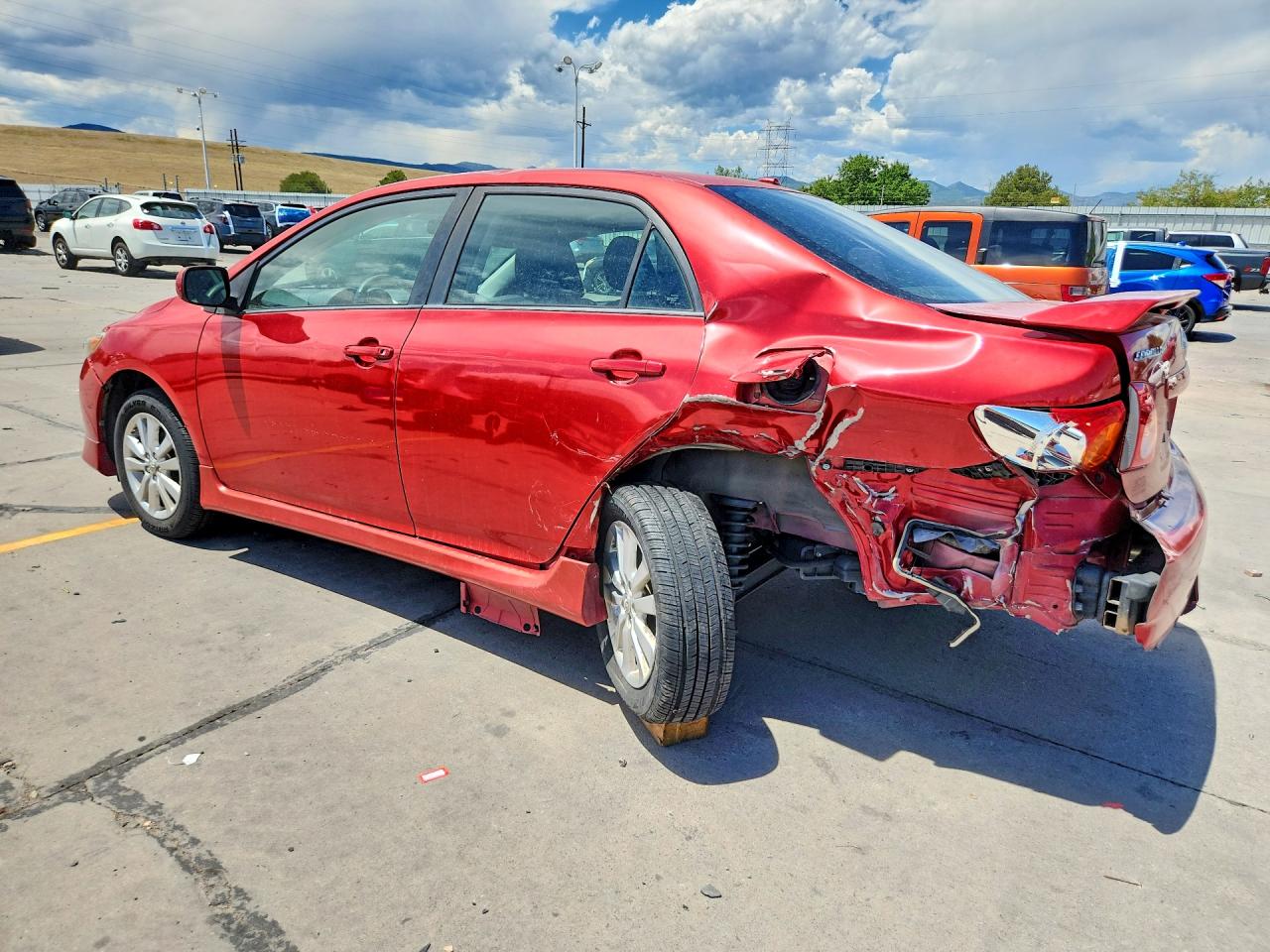 2009 Toyota Corolla S Red vin: 1NXBU40E69Z144671