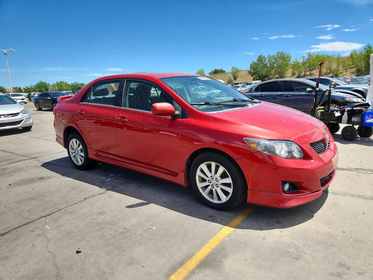 2009 Toyota Corolla S Red vin: 1NXBU40E69Z144671