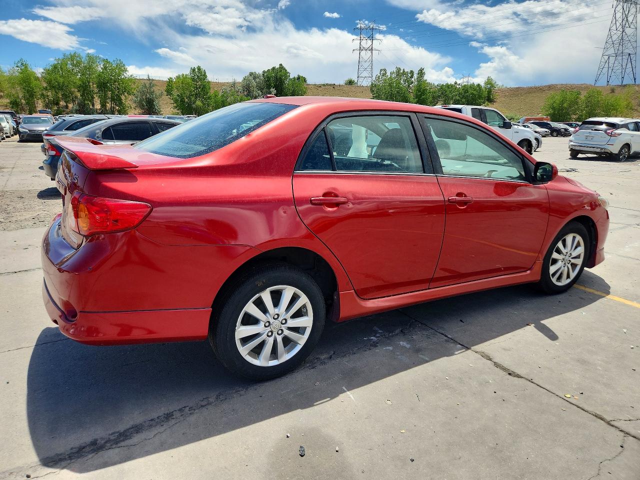 2009 Toyota Corolla S Red vin: 1NXBU40E69Z144671