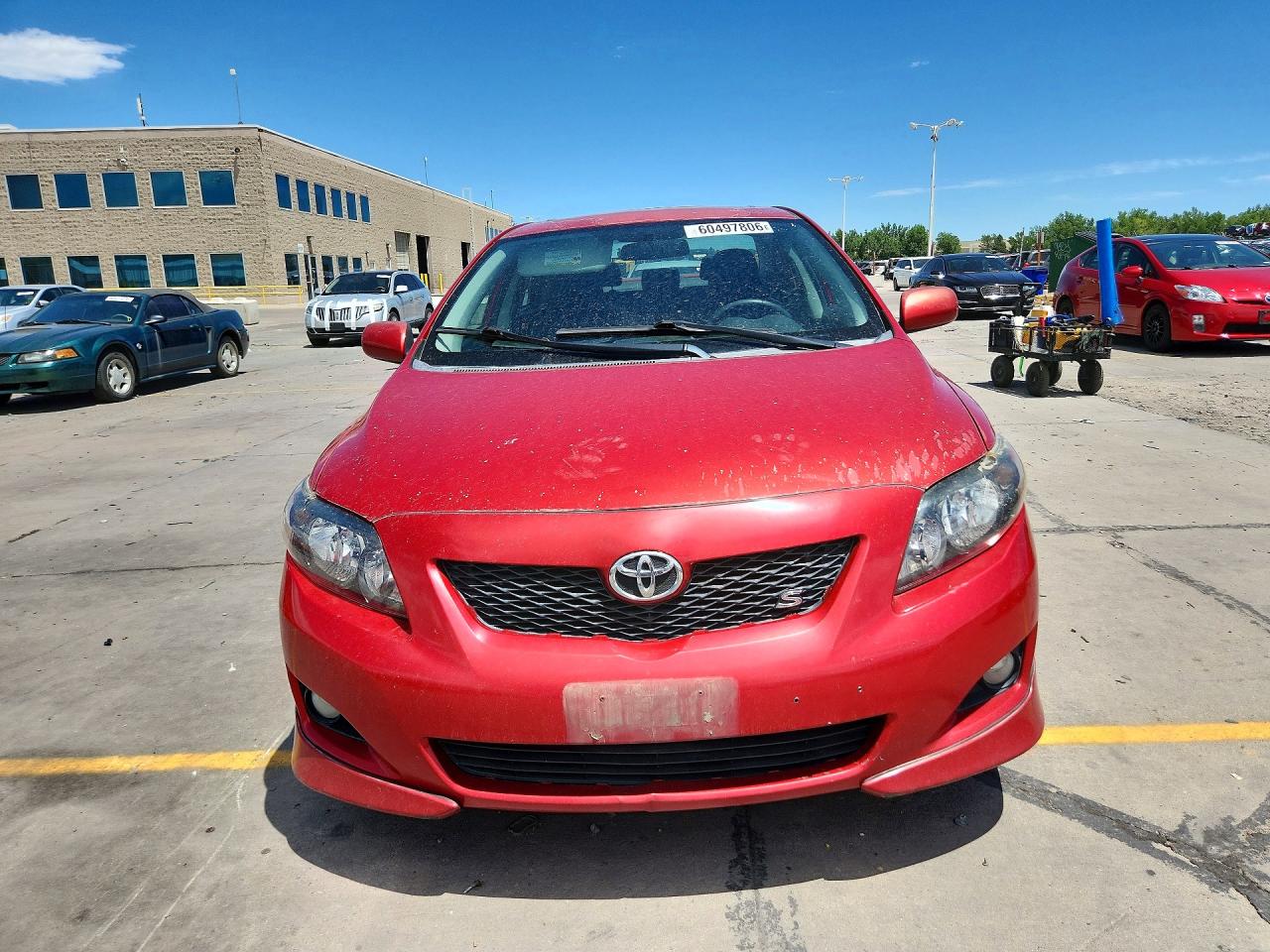 2009 Toyota Corolla S Red vin: 1NXBU40E69Z144671