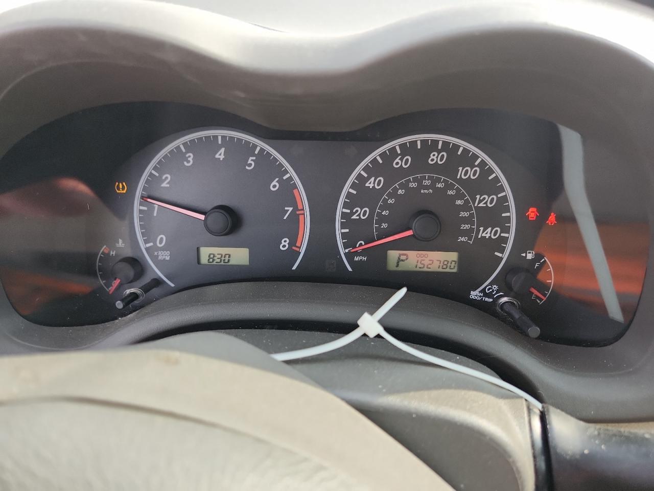 2009 Toyota Corolla Le Red vin: 1NXBU40E69Z151796 Damage: Warning - Tire Pressure, On, Unacceptable