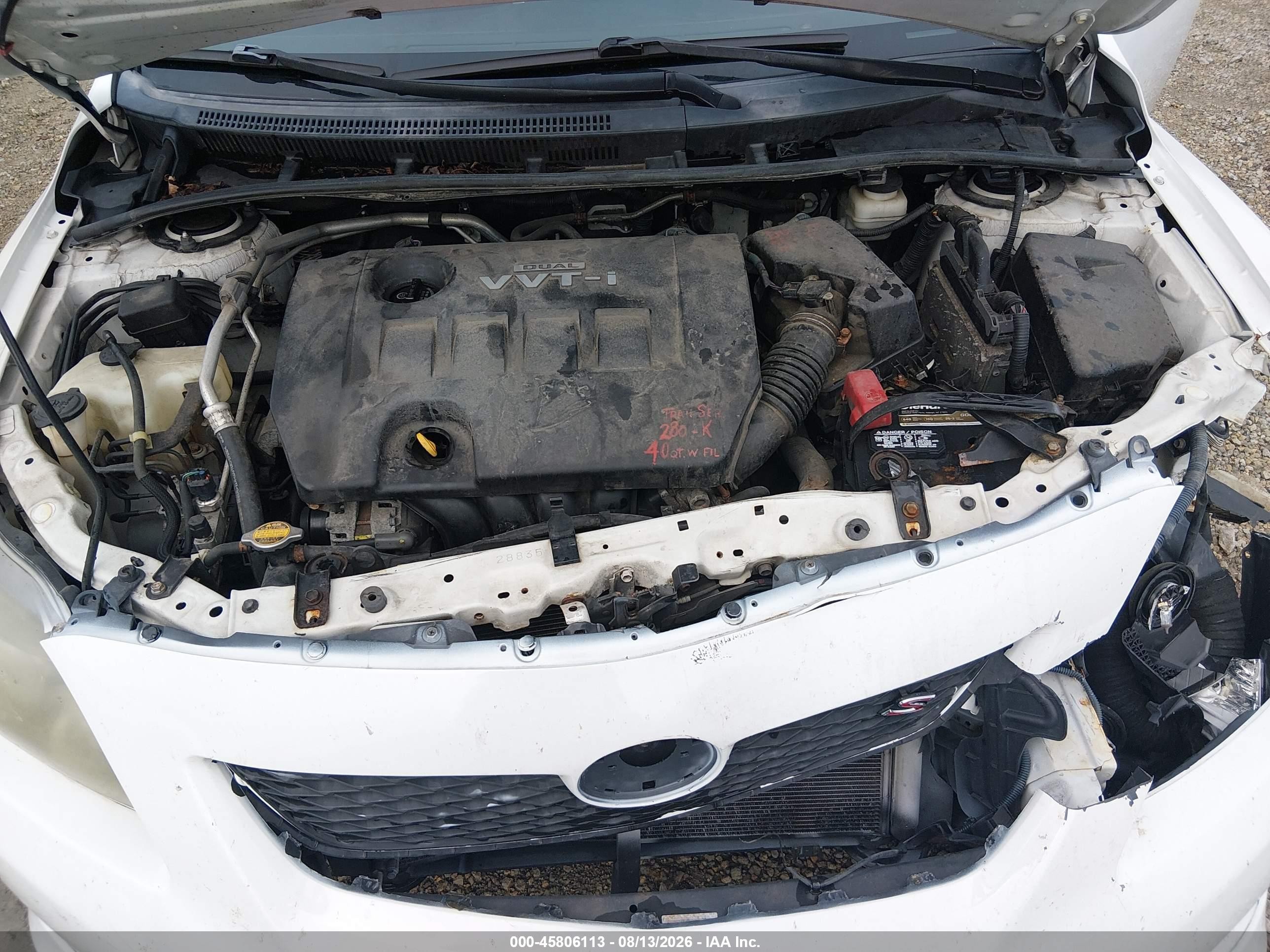 2009 Toyota Corolla S White vin: 1NXBU40E69Z155539