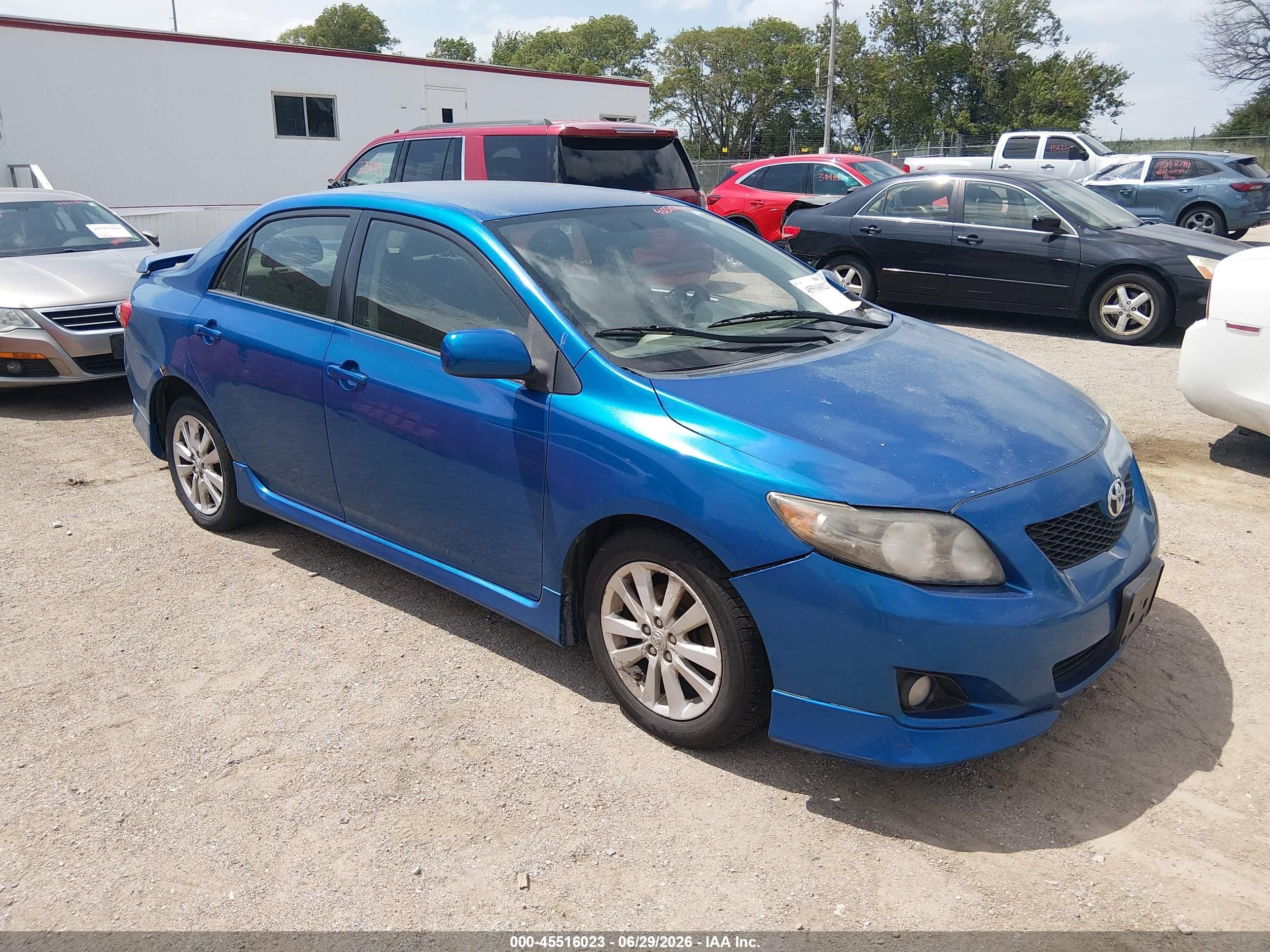 2009 Toyota Corolla S Blue vin: 1NXBU40E69Z156321
