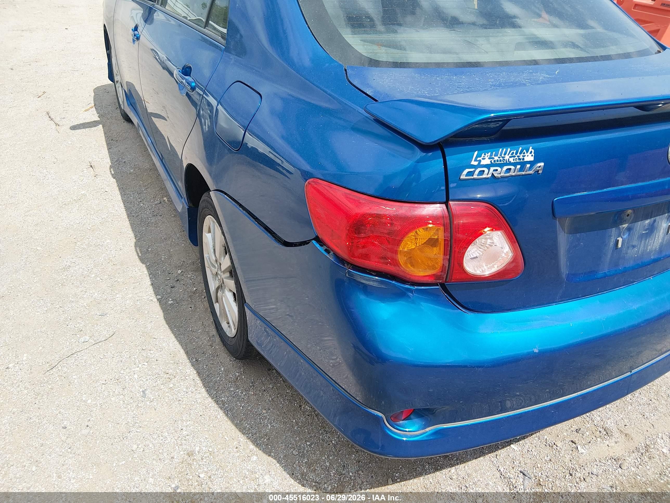 2009 Toyota Corolla S Blue vin: 1NXBU40E69Z156321