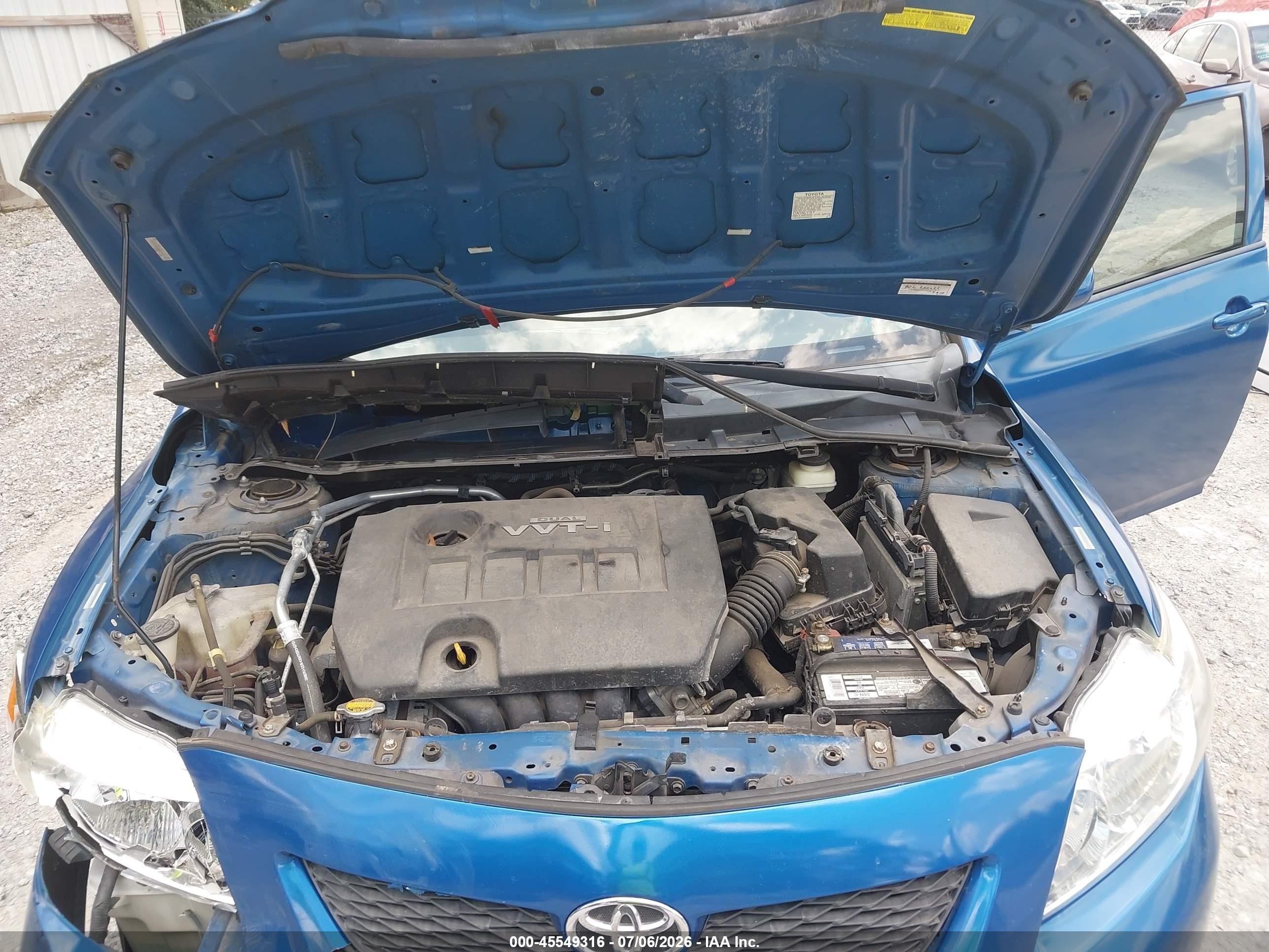 2009 Toyota Corolla Le Синий vin: 1NXBU40E69Z158196