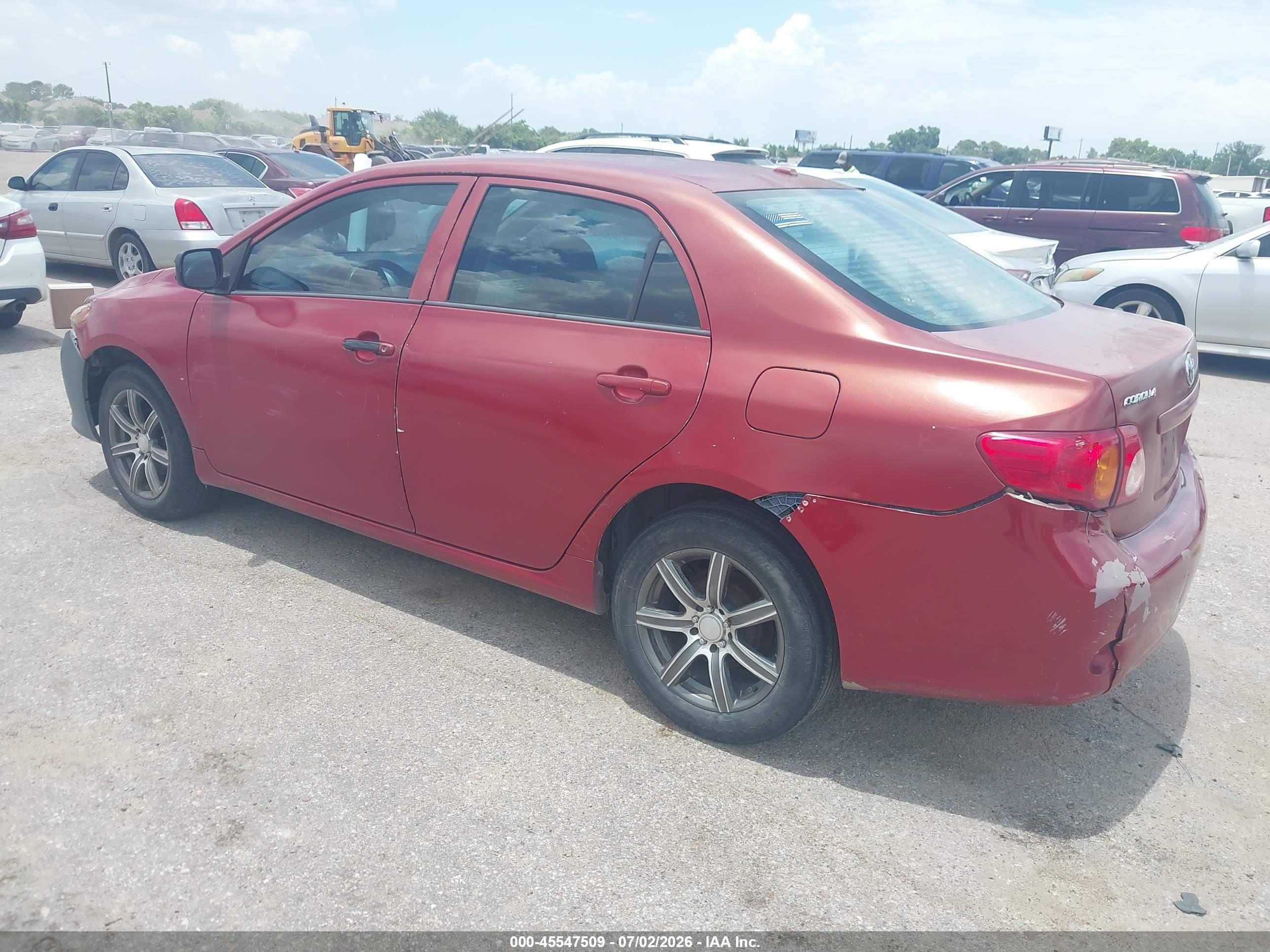 2009 Toyota Corolla   Red vin: 1NXBU40E79Z002619