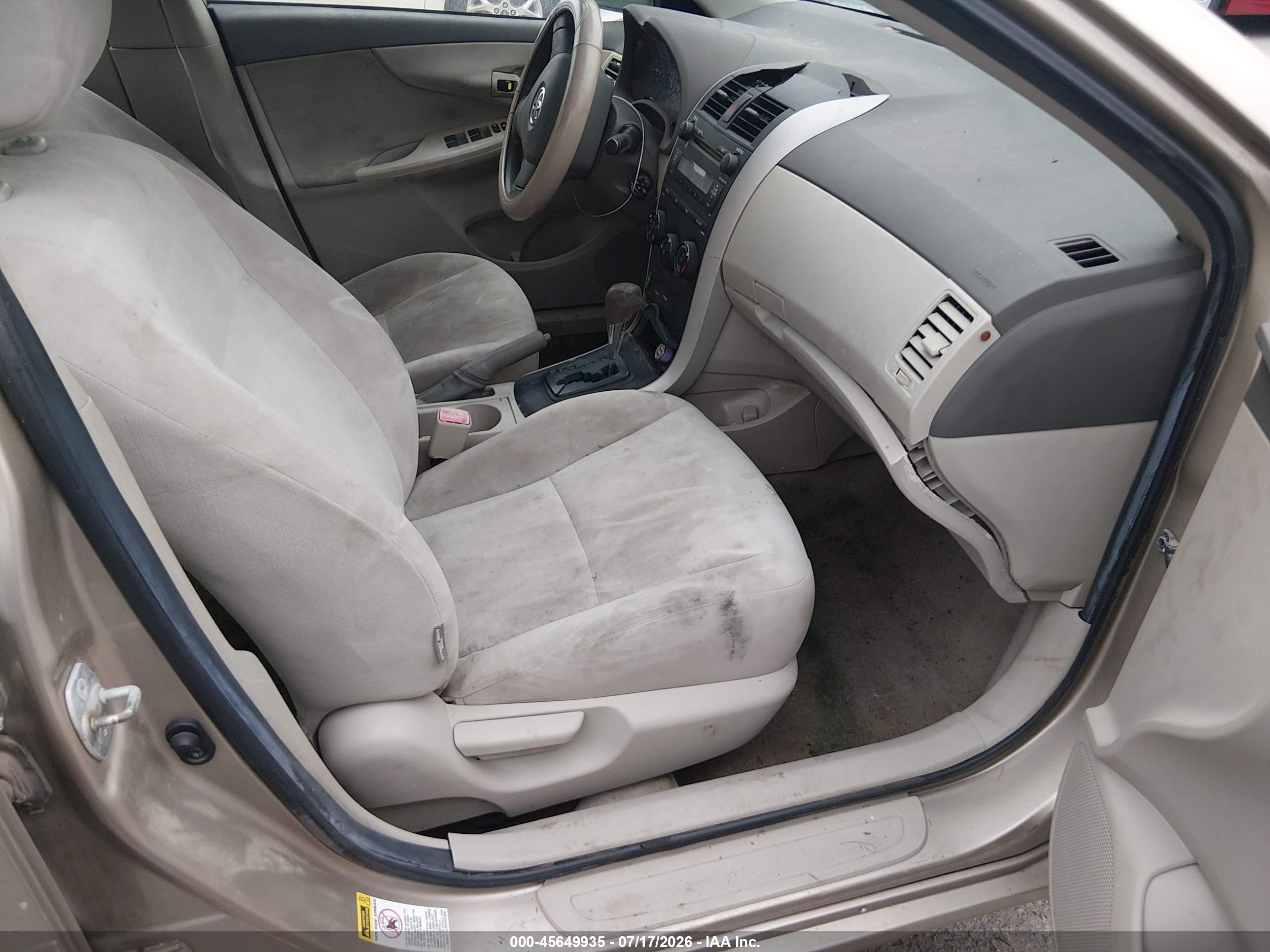 2009 Toyota Corolla Le Beige vin: 1NXBU40E79Z018139