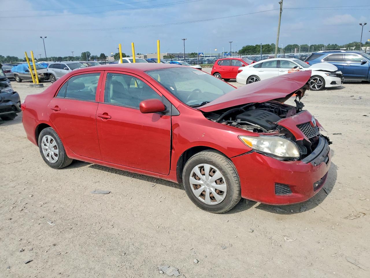 2009 Toyota Corolla Le Red vin: 1NXBU40E79Z034874
