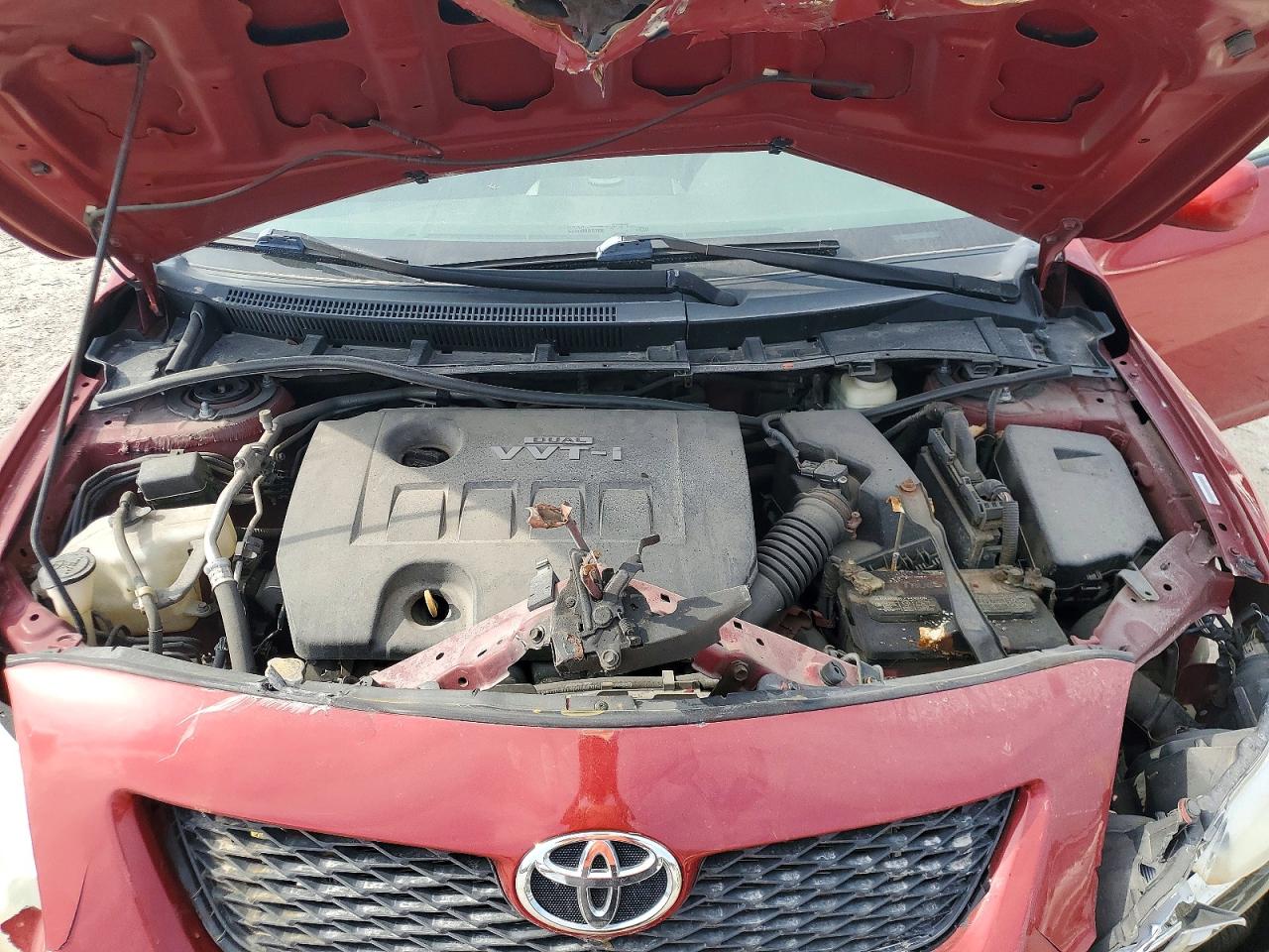 2009 Toyota Corolla Le Red vin: 1NXBU40E79Z034874