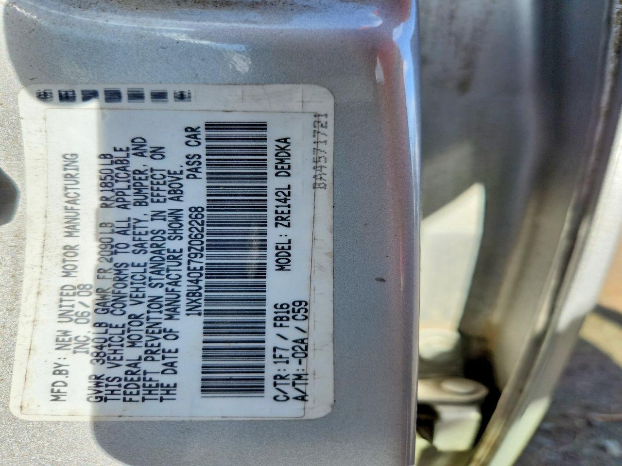 2009 Toyota Corolla Base Silver vin: 1NXBU40E79Z062268