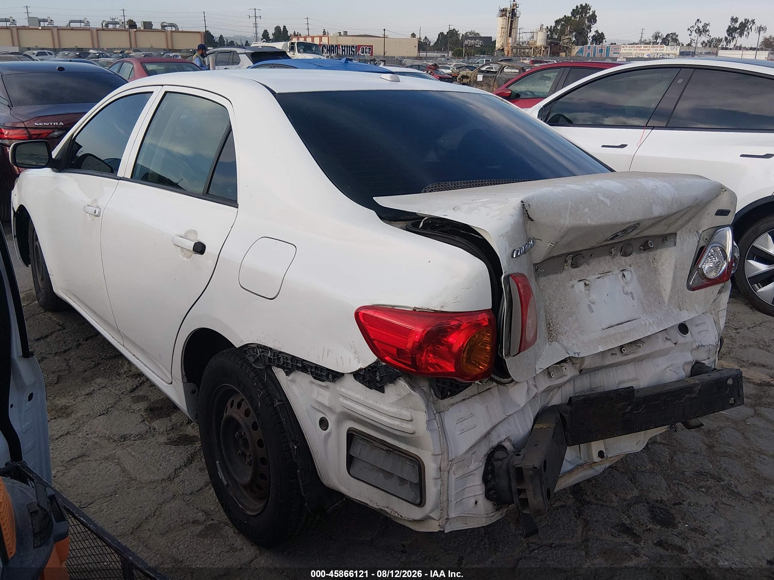 2009 Toyota Corolla Le White vin: 1NXBU40E79Z098106