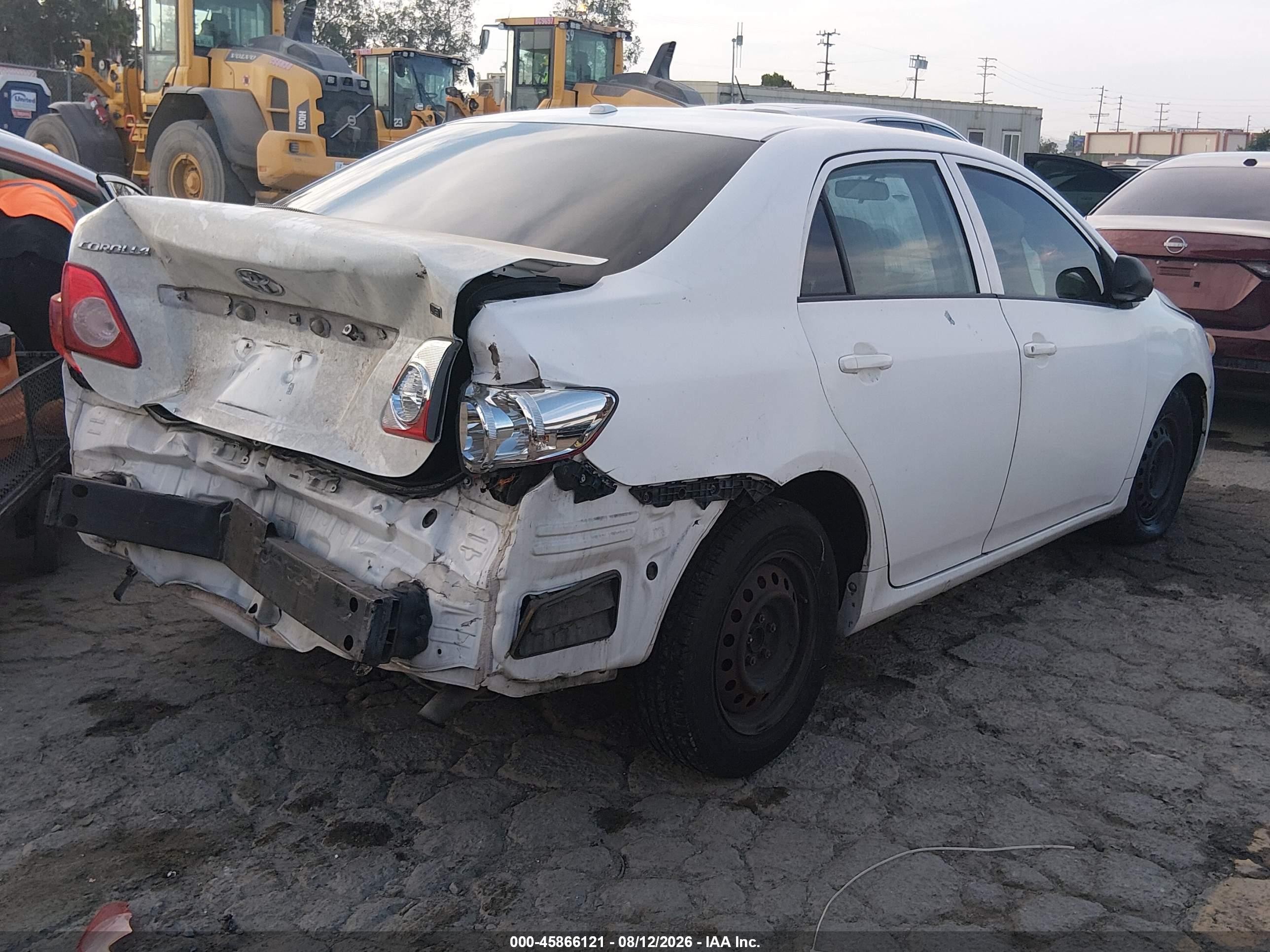 2009 Toyota Corolla Le White vin: 1NXBU40E79Z098106