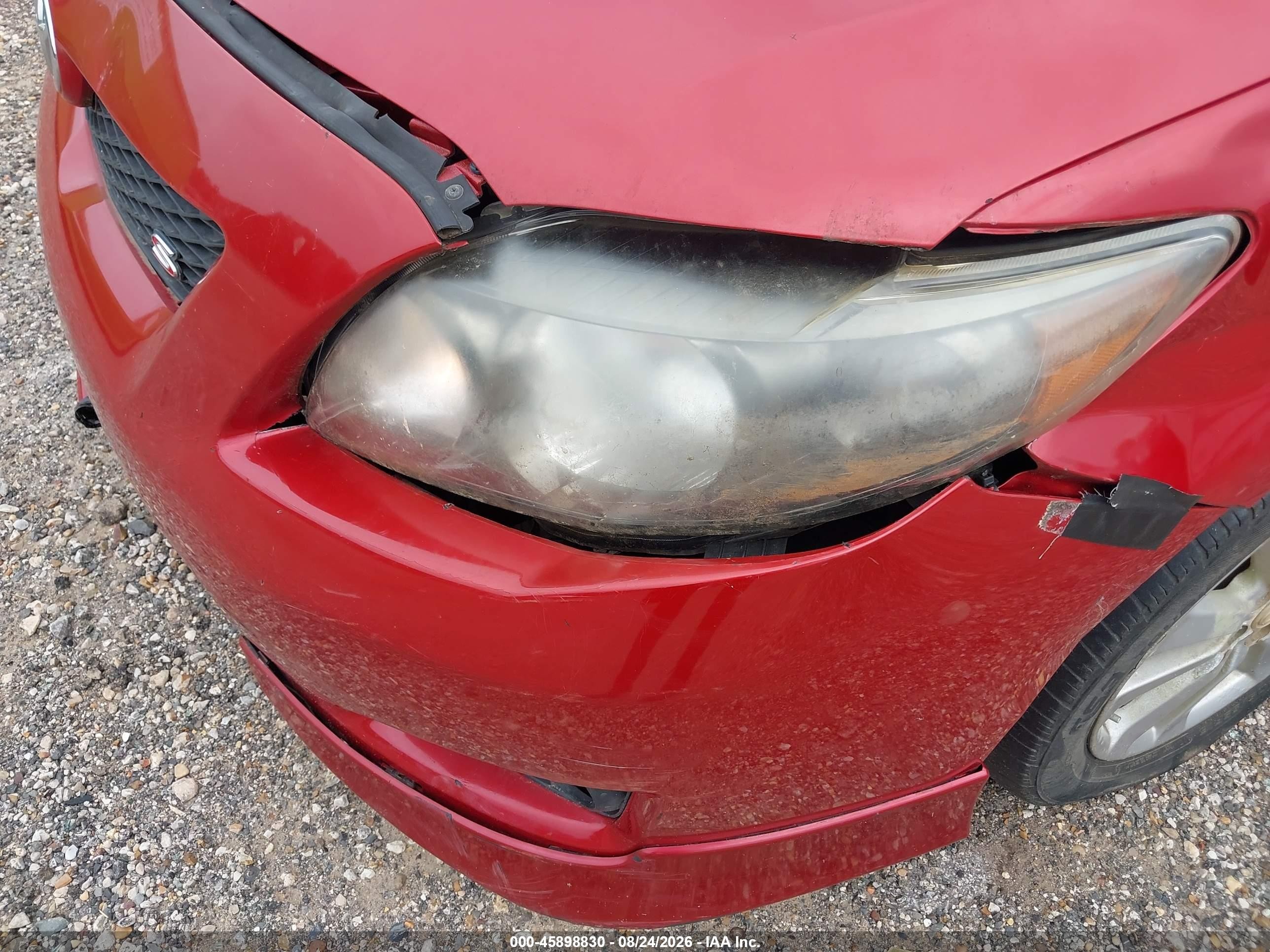 2009 Toyota Corolla S Red vin: 1NXBU40E79Z109251