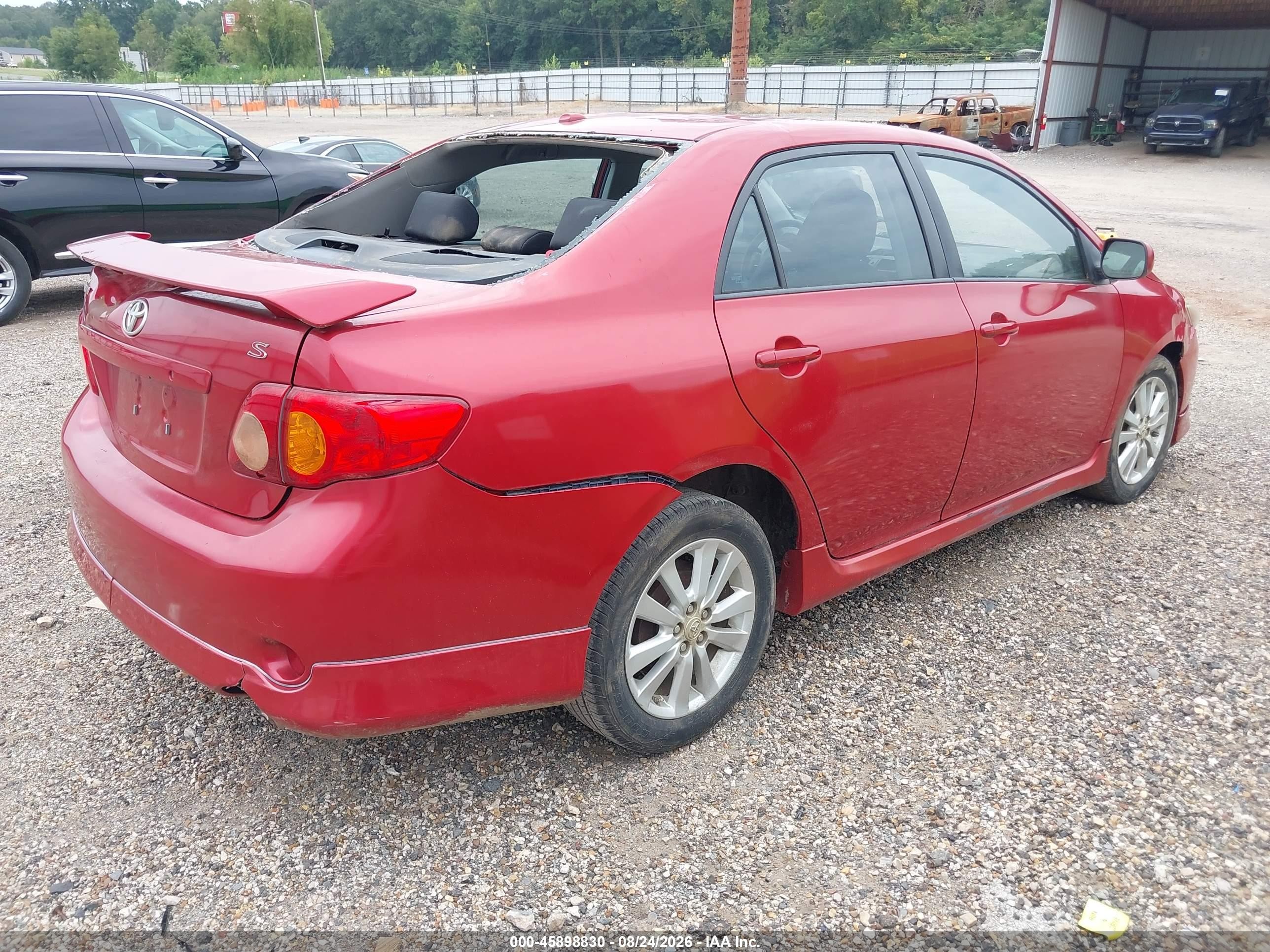 2009 Toyota Corolla S Red vin: 1NXBU40E79Z109251