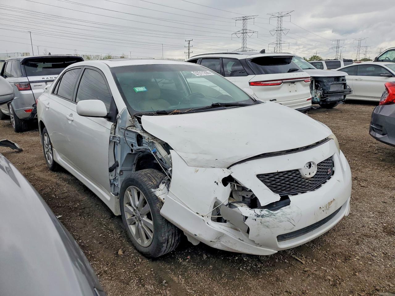 2009 Toyota Corolla White vin: 1NXBU40E79Z110612